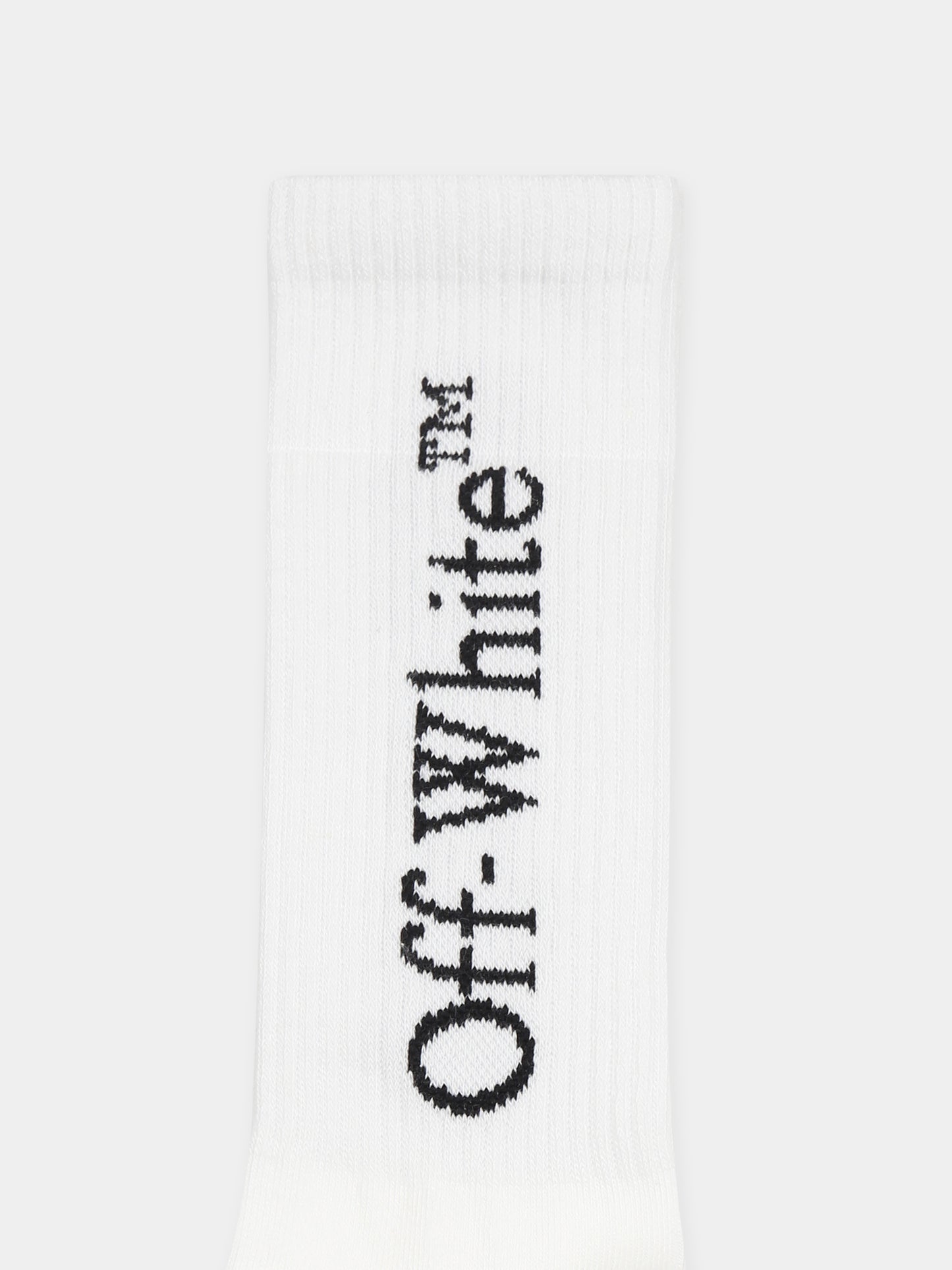 Calze bianche per bambini con logo,Off White,OBRA003S25KNI0010110