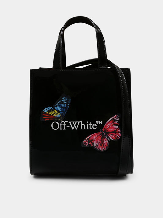 Black bag for girl with logo