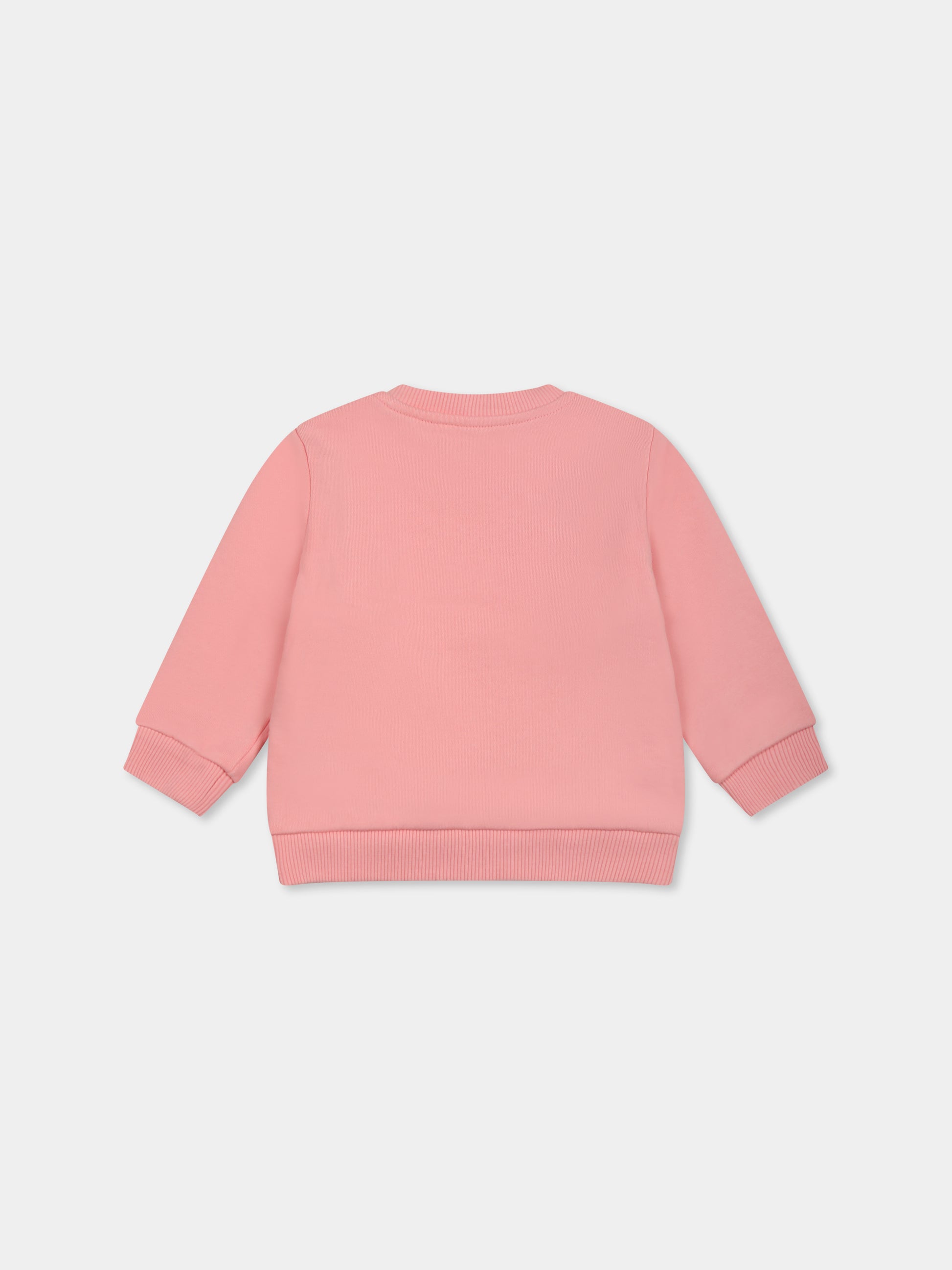 Felpa rosa per neonata con logo,Off White,OGXC001S25FLE0033001