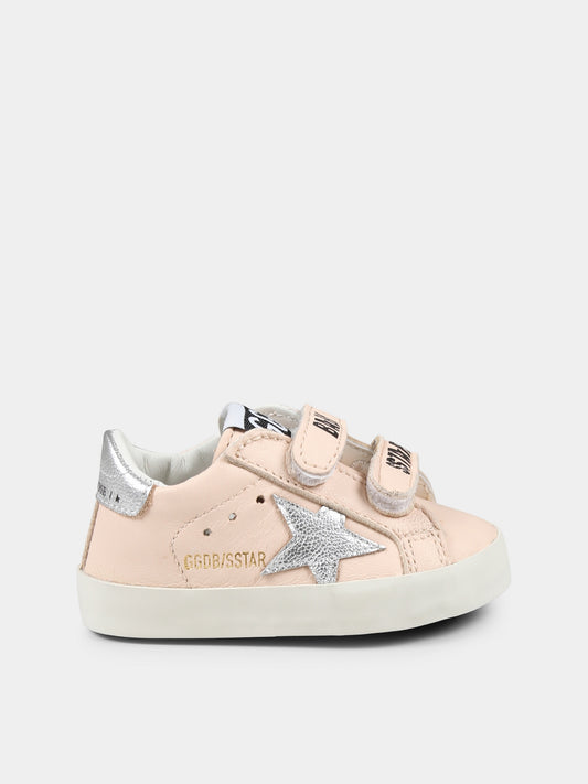 Sneakers Baby School rosa per neonata con stella,Golden Goose,GIF00166 F006742 25752