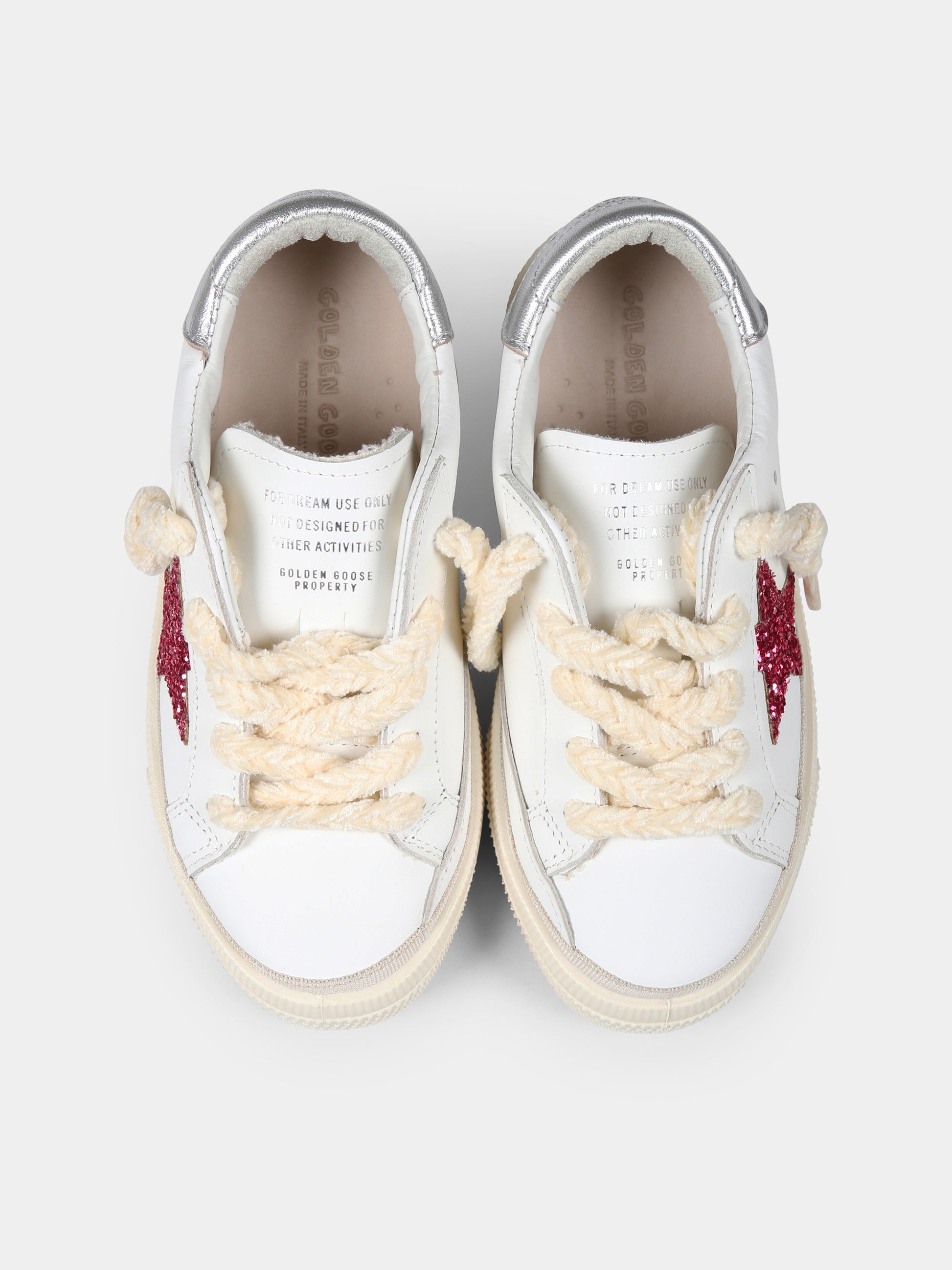 Sneakers May bianche per bambina,Golden Goose,GYF00112 F006770 10426