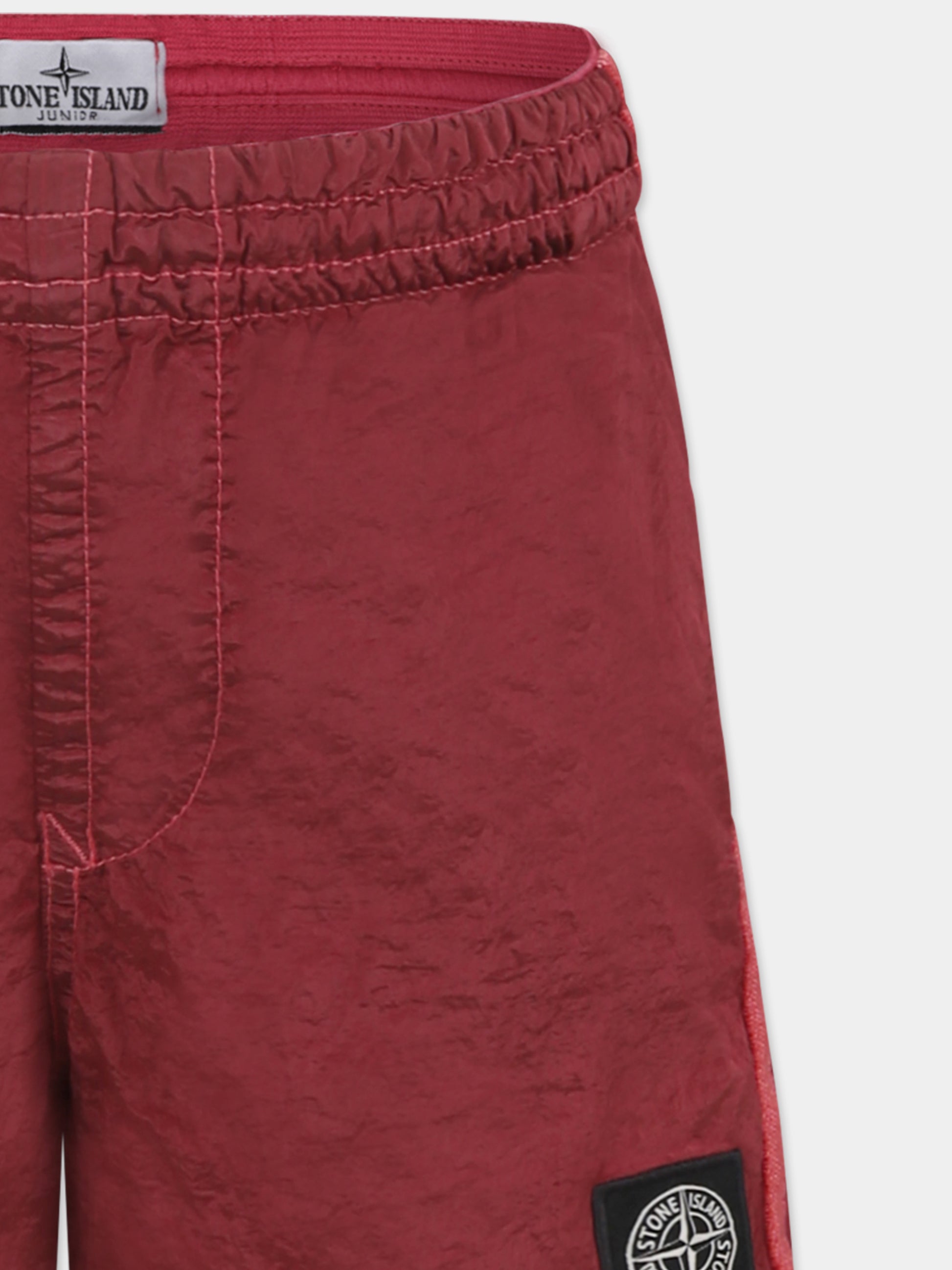 Boxer mare rosso per bambino con bussola,Stone Island Junior,K1S16 B100001 S0043 V0089