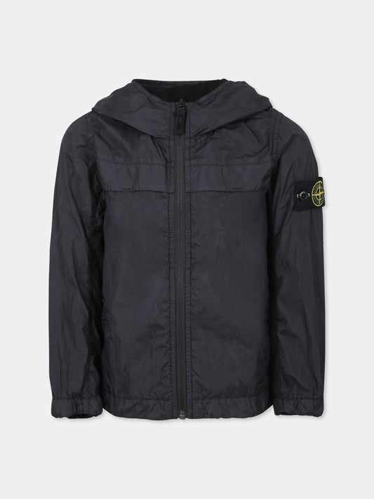 Giubbotto nero per bambino con bussola,Stone Island Junior,K1S16 4100001 S0033 V0029