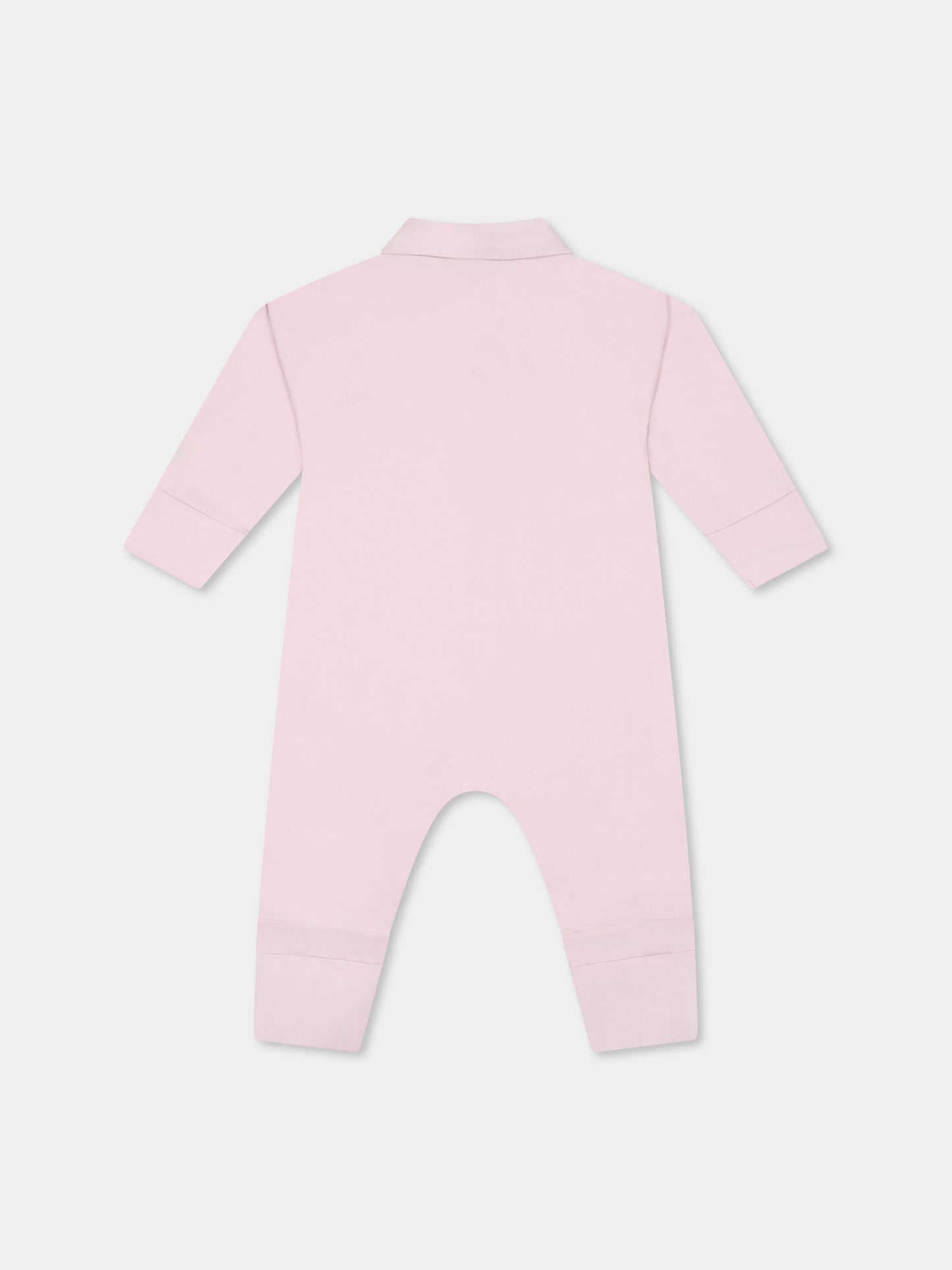 Pink babygrow set for baby girl with vintage check
