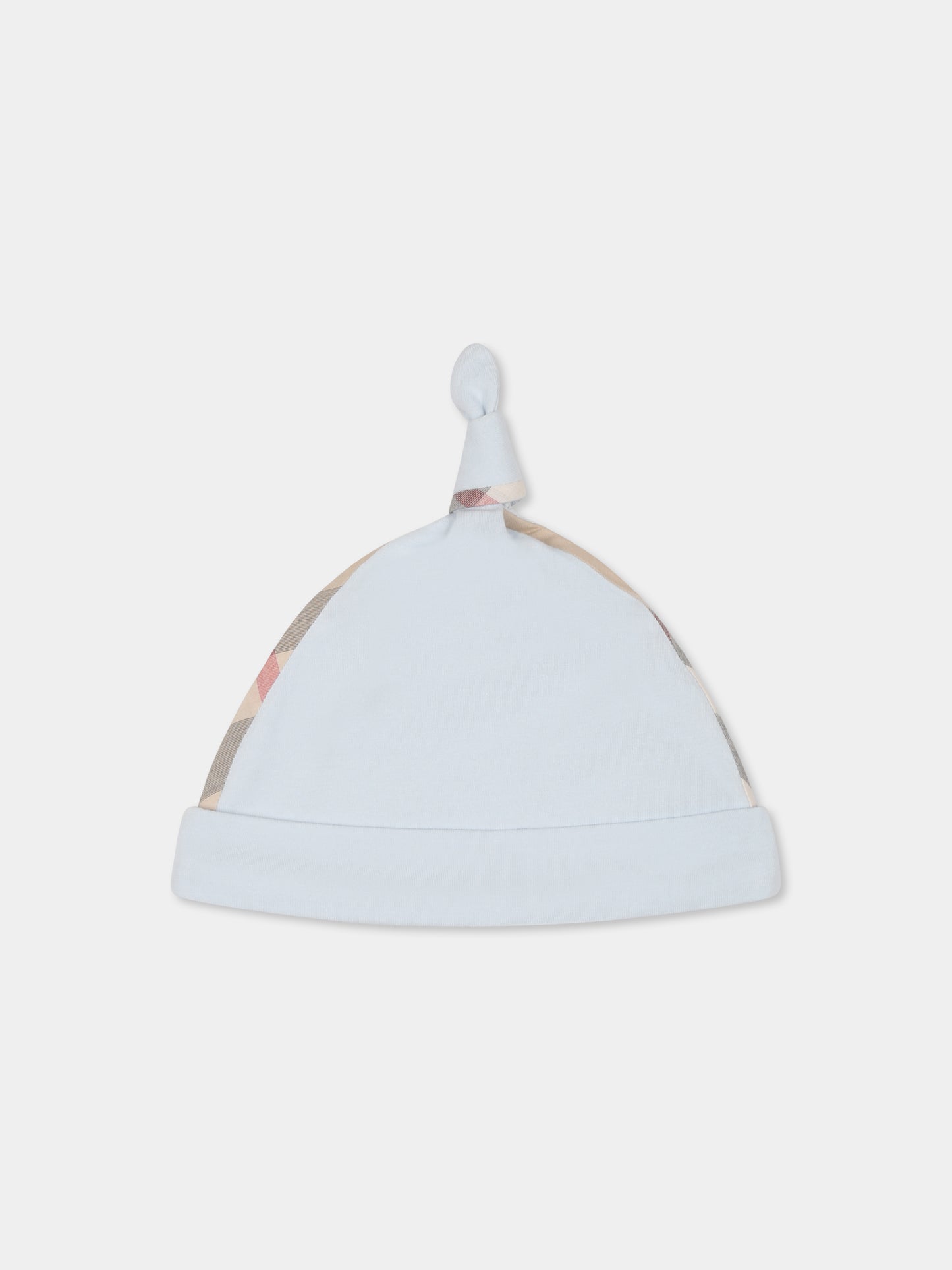 Light blue babygrow set for baby boy with vintage check