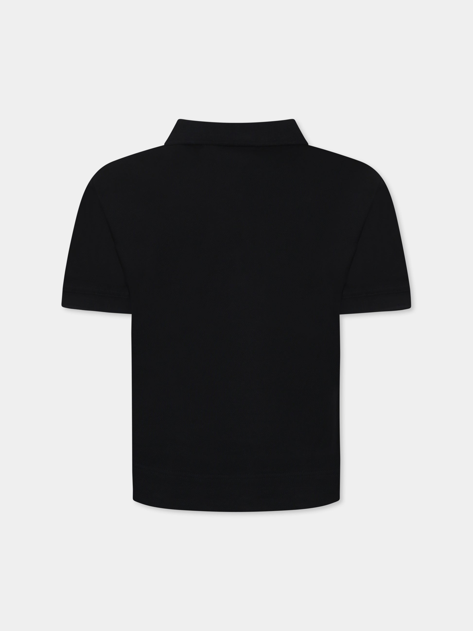 Polo bianca per bambino con cavaliere equestre,Burberry Kids,8105079 A1189