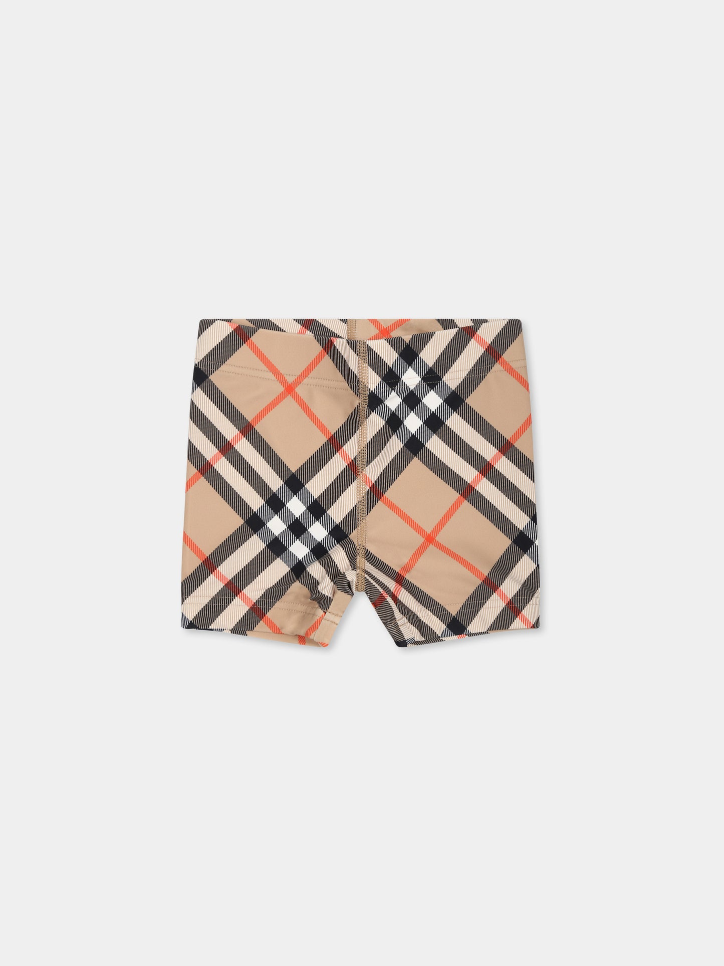 Boxer mare beige per neonato con check vintage,Burberry Kids,8100559 B9368