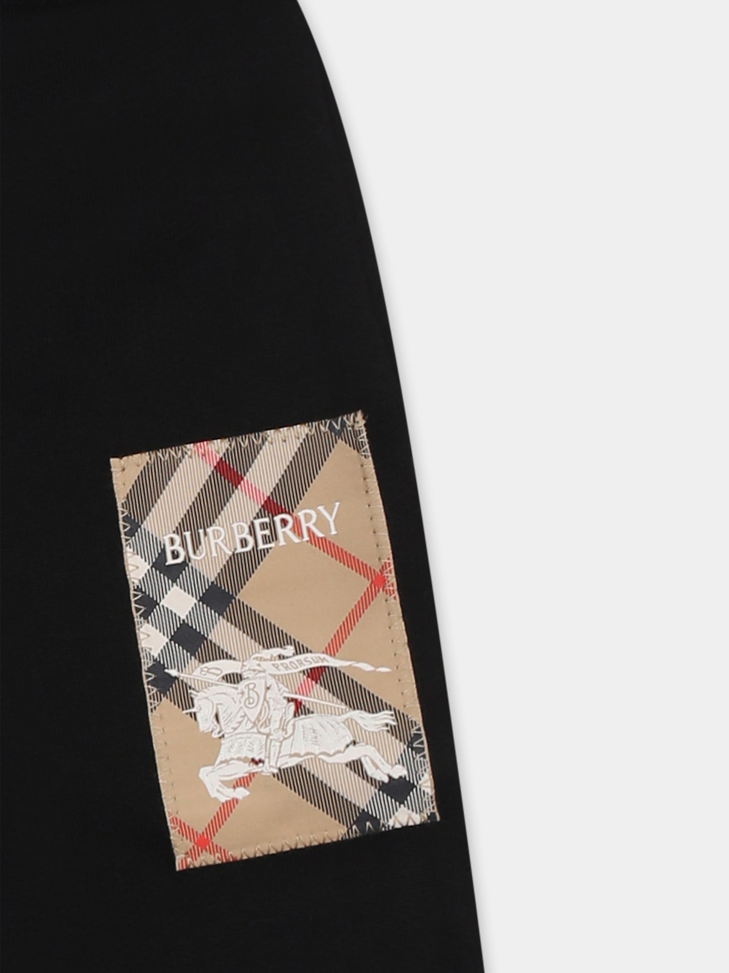 Black trousers for babykids with vintage check