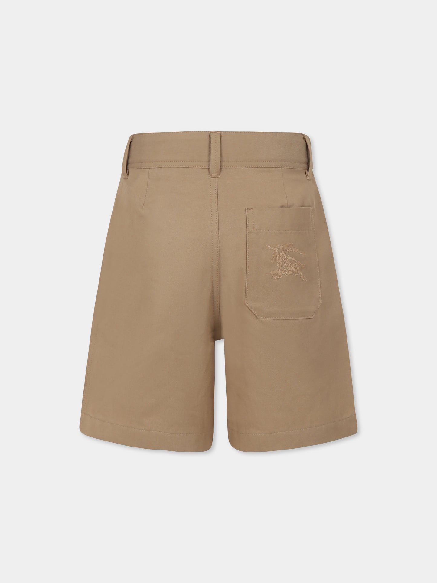 Shorts beige per bambino con logo ricamato,Burberry Kids,8100470 B9719