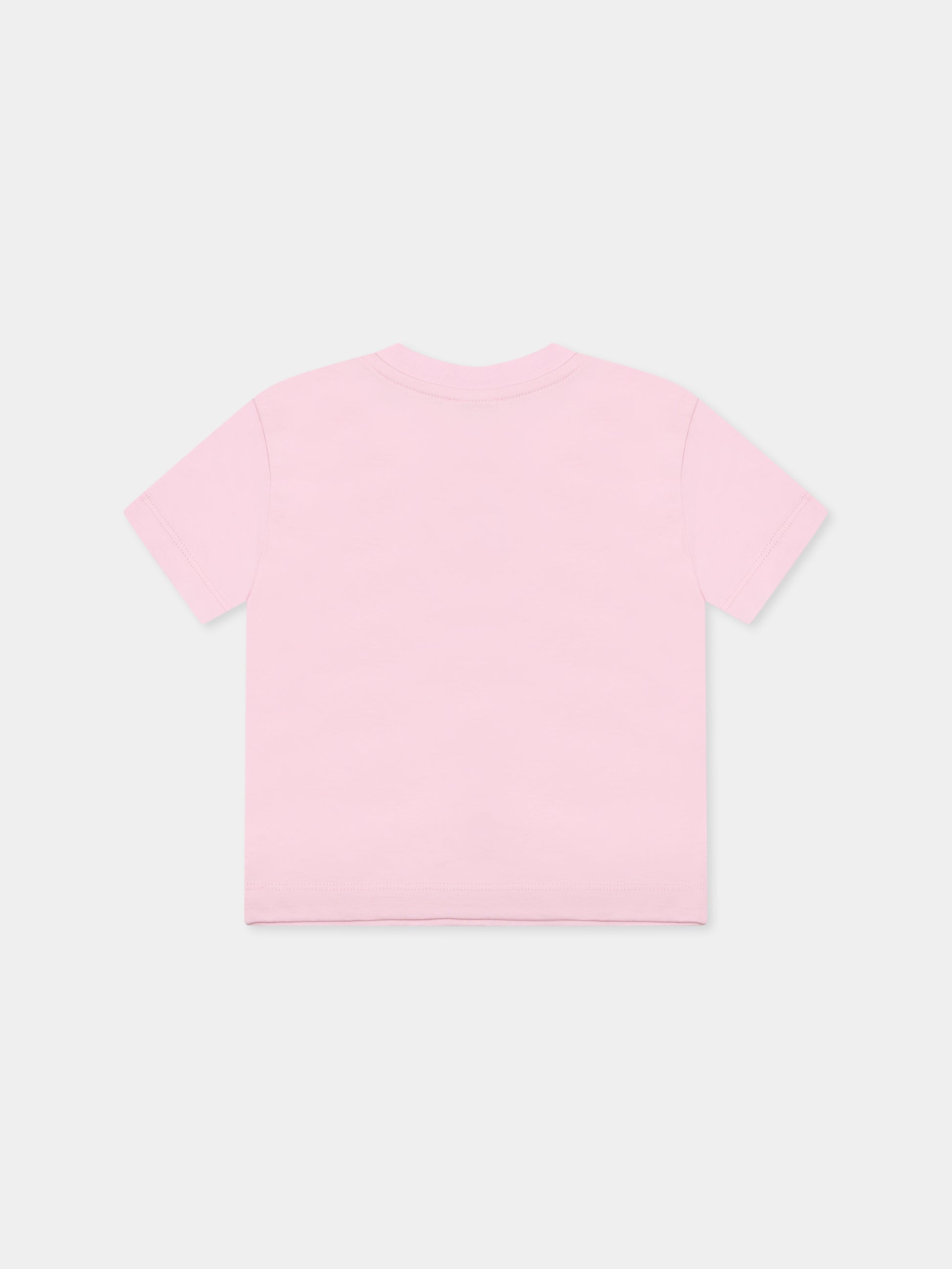 T-shirt rosa per neonata con logo e fiori,Marni Kids,M01435 M00RF MT262B 0M347