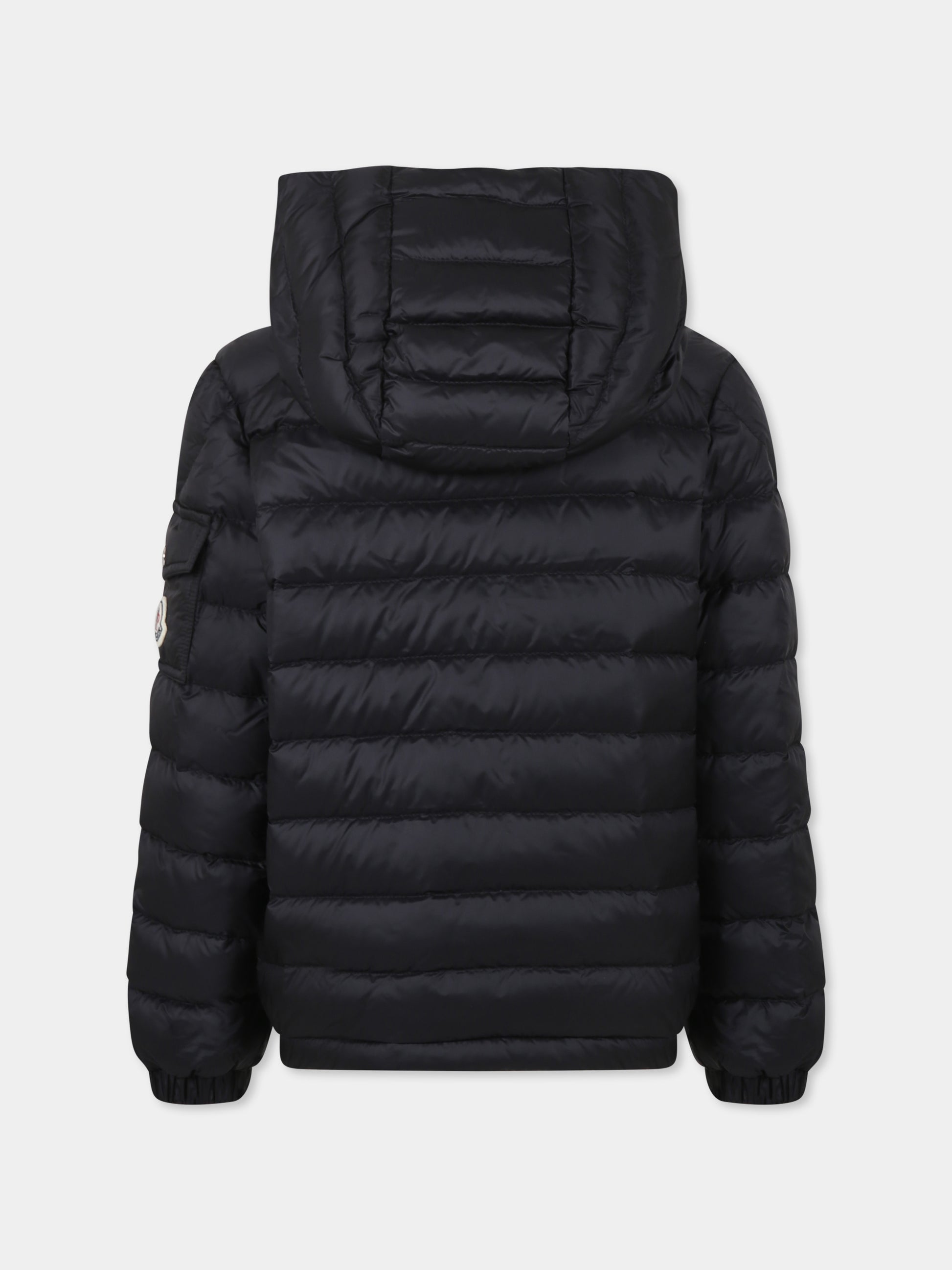 Piumino Laurus nero per bambino con logo,Moncler Kids,K1954 1A00050 597YF 999