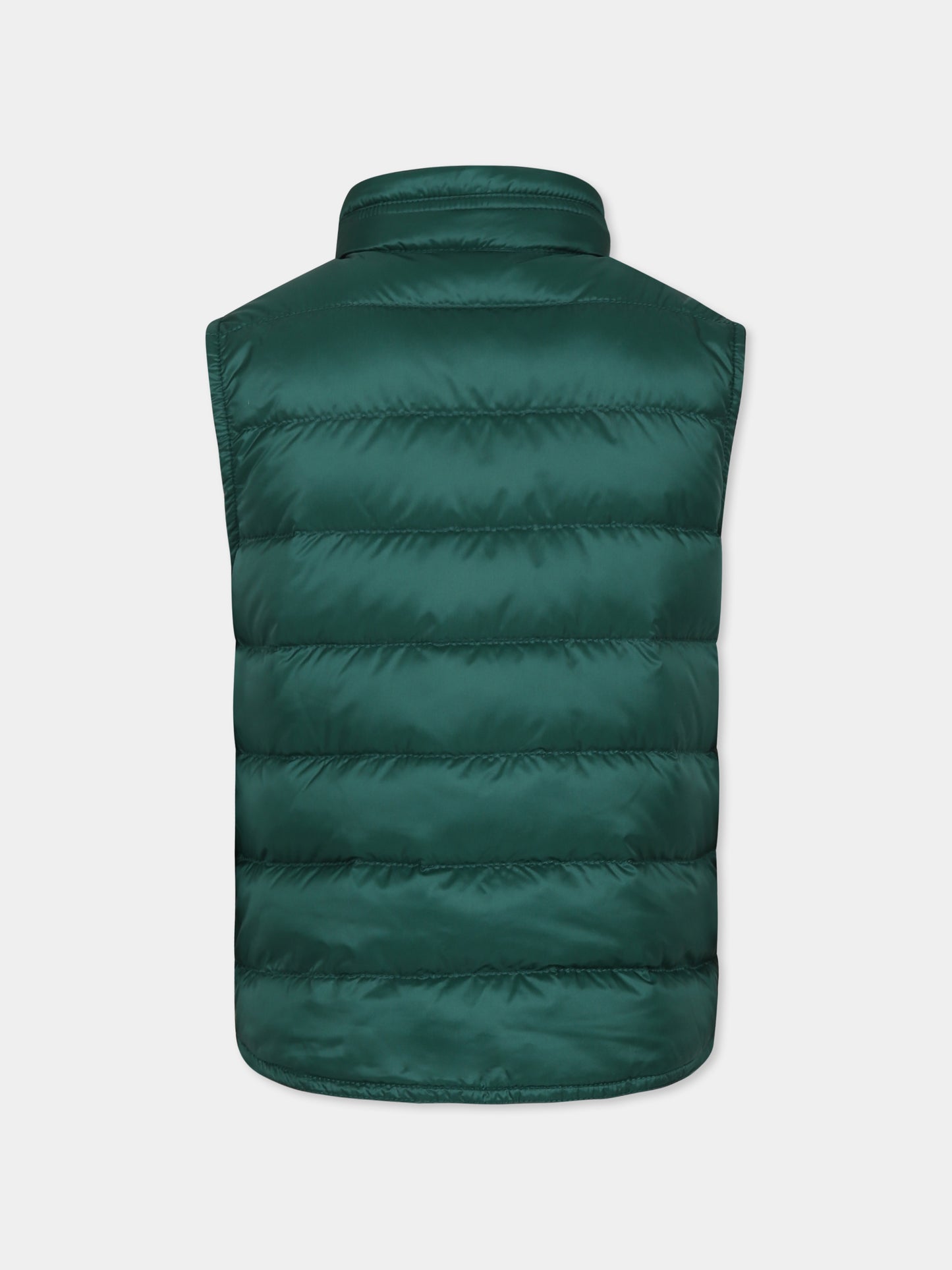 Gilet Gui verde per bambino con logo,Moncler Kids,K1954 1A00052 597YF 84L