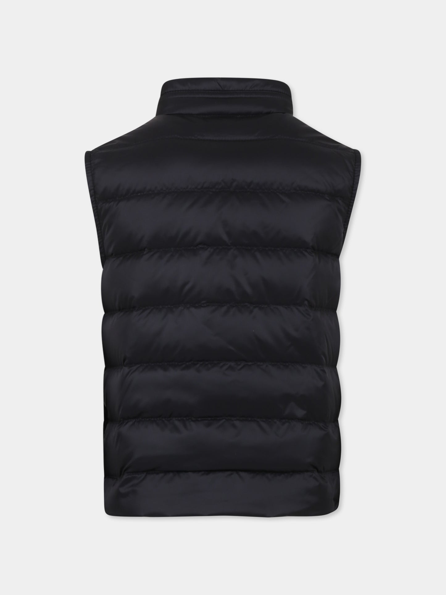 Gilet Gui nero per bambino con logo,Moncler Kids,K1954 1A00052 597YF 999