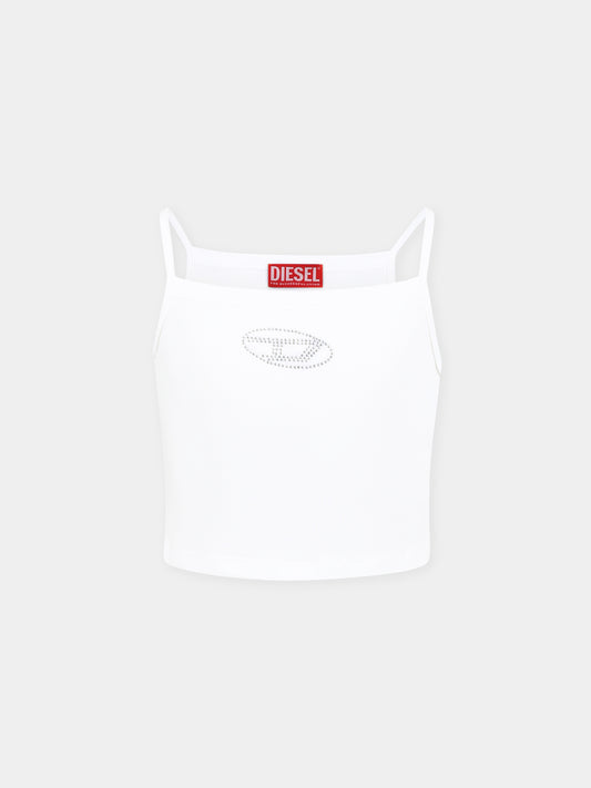 White top for girl with logo