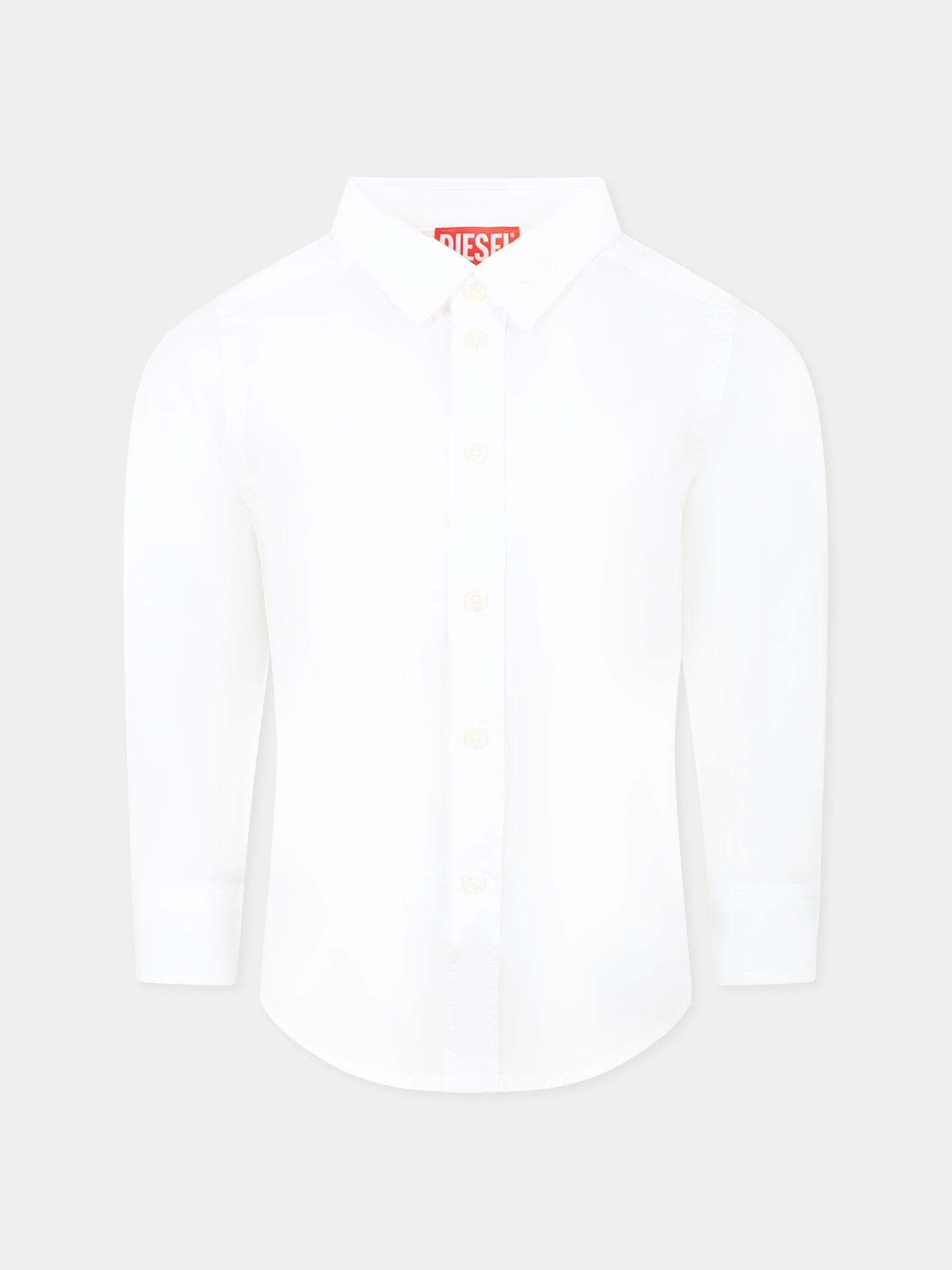 Camicia bianca per bambino con logo,Diesel,J01746 KXBA8 K100