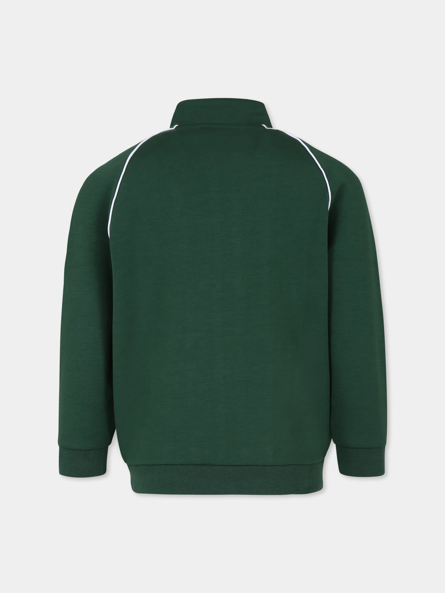 Felpa verde per bambino con coccodrillo,Lacoste,SJ2152 132