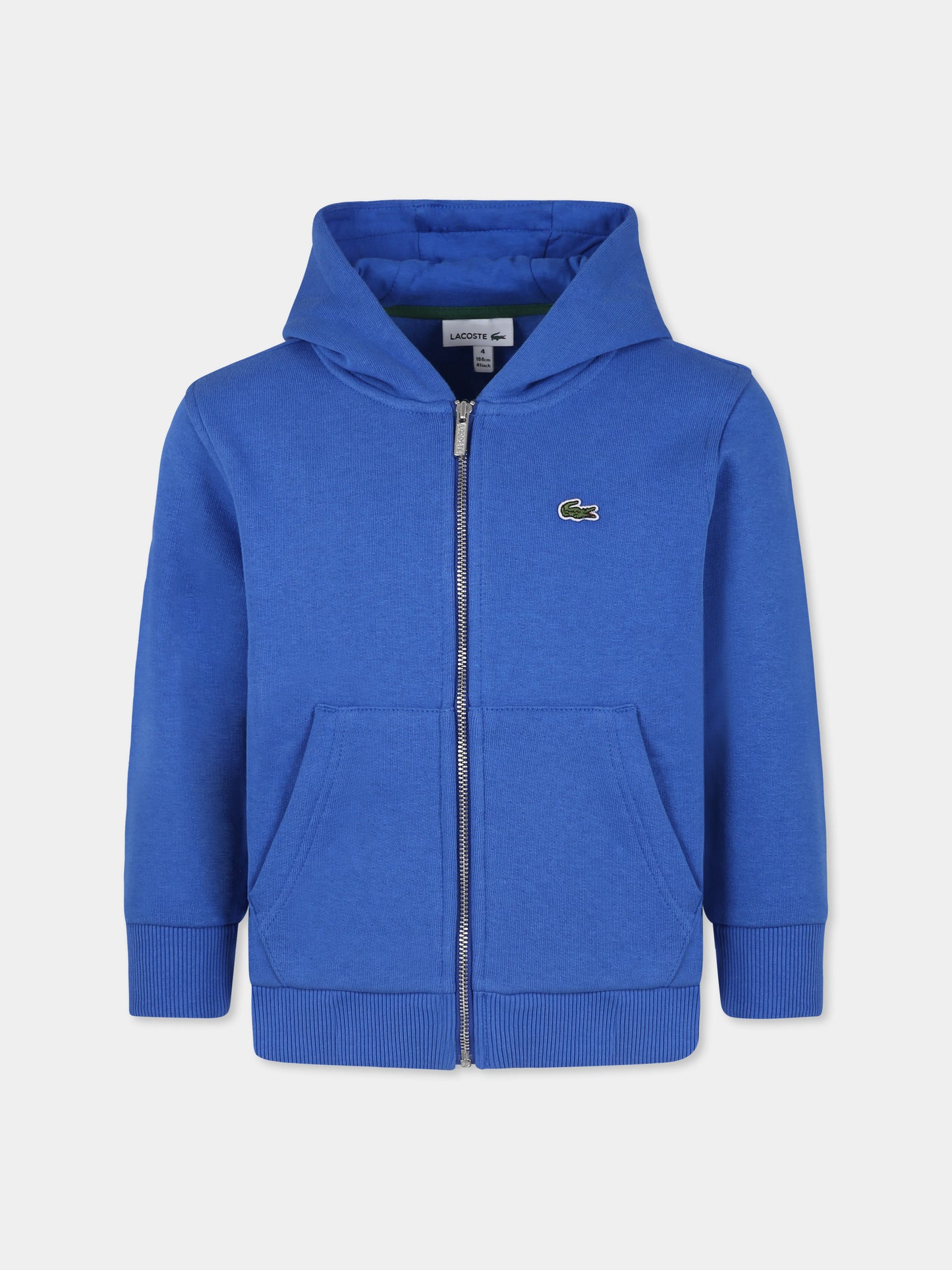 Felpa azzurra per bambino con coccodrillo,Lacoste,SJ9723 IXW