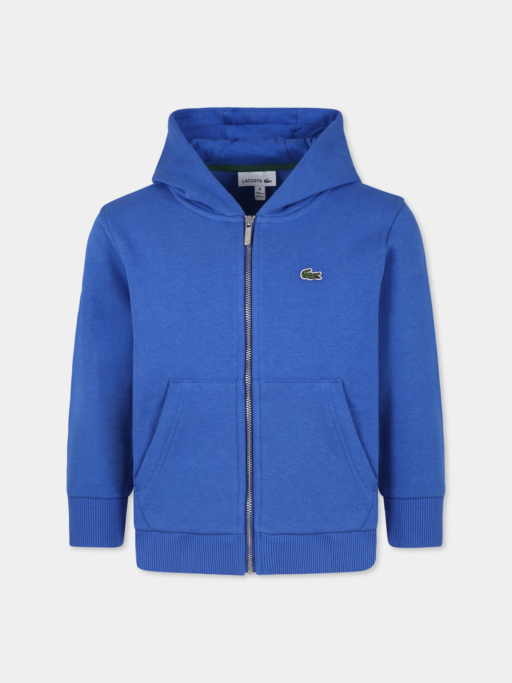 Felpa azzurra per bambino con coccodrillo,Lacoste,SJ9723 IXW