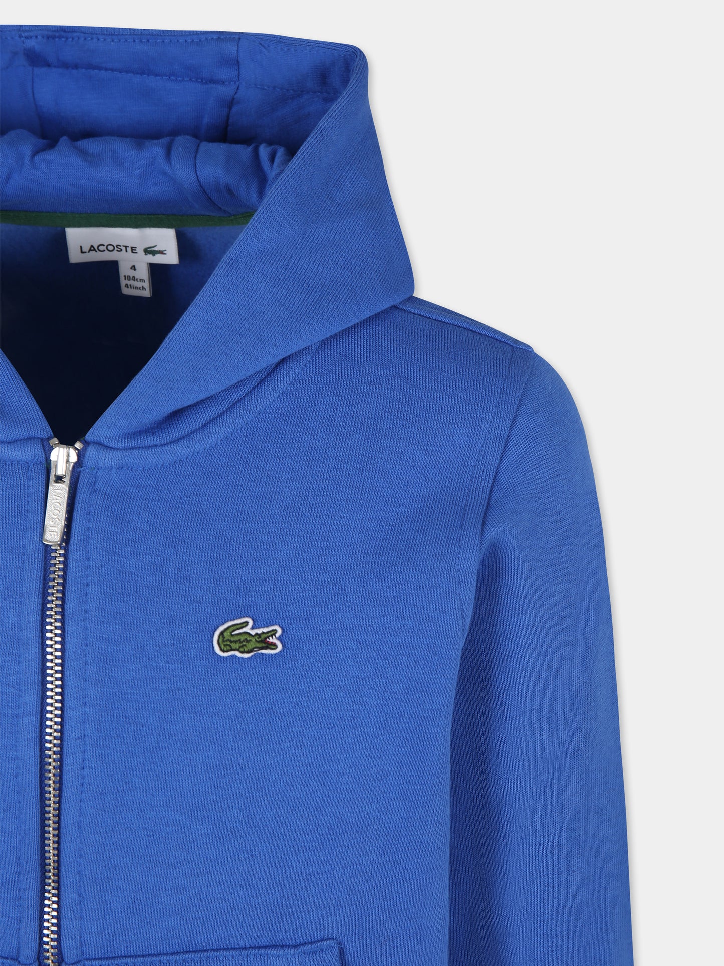 Felpa azzurra per bambino con coccodrillo,Lacoste,SJ9723 IXW