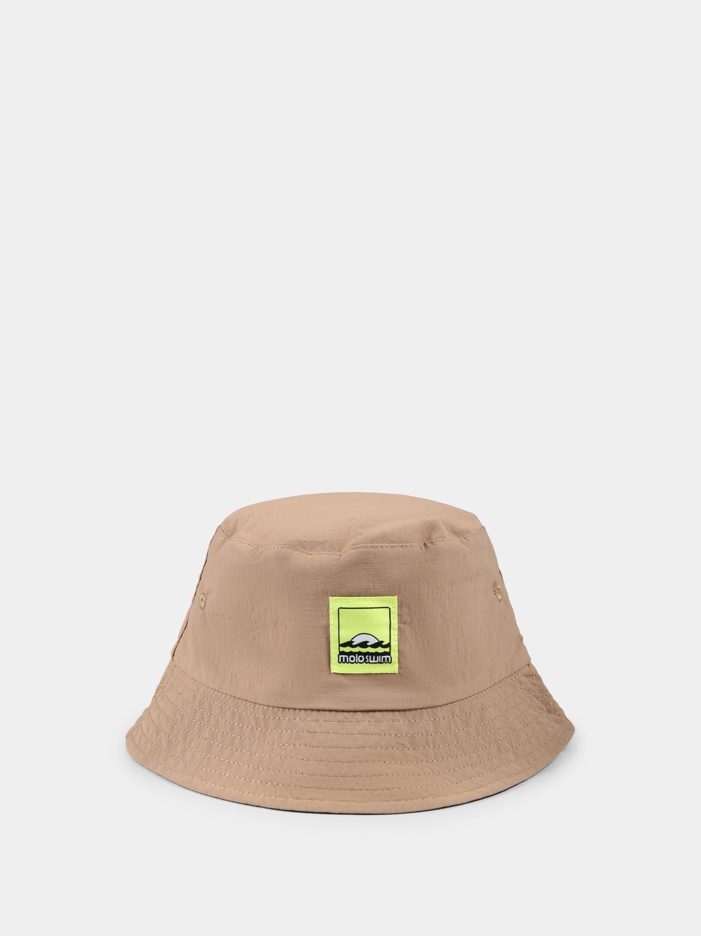 Brown cloche for boy with logo