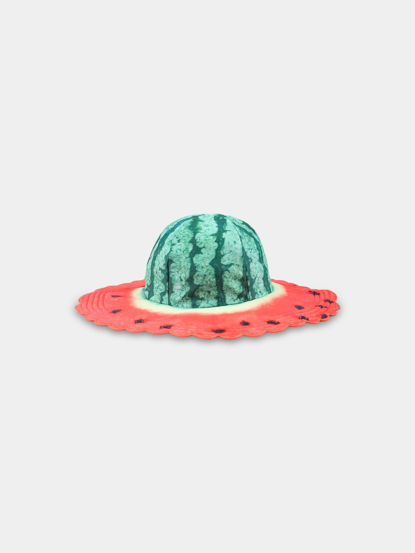 Multicolor cloche for girl with watermelon print