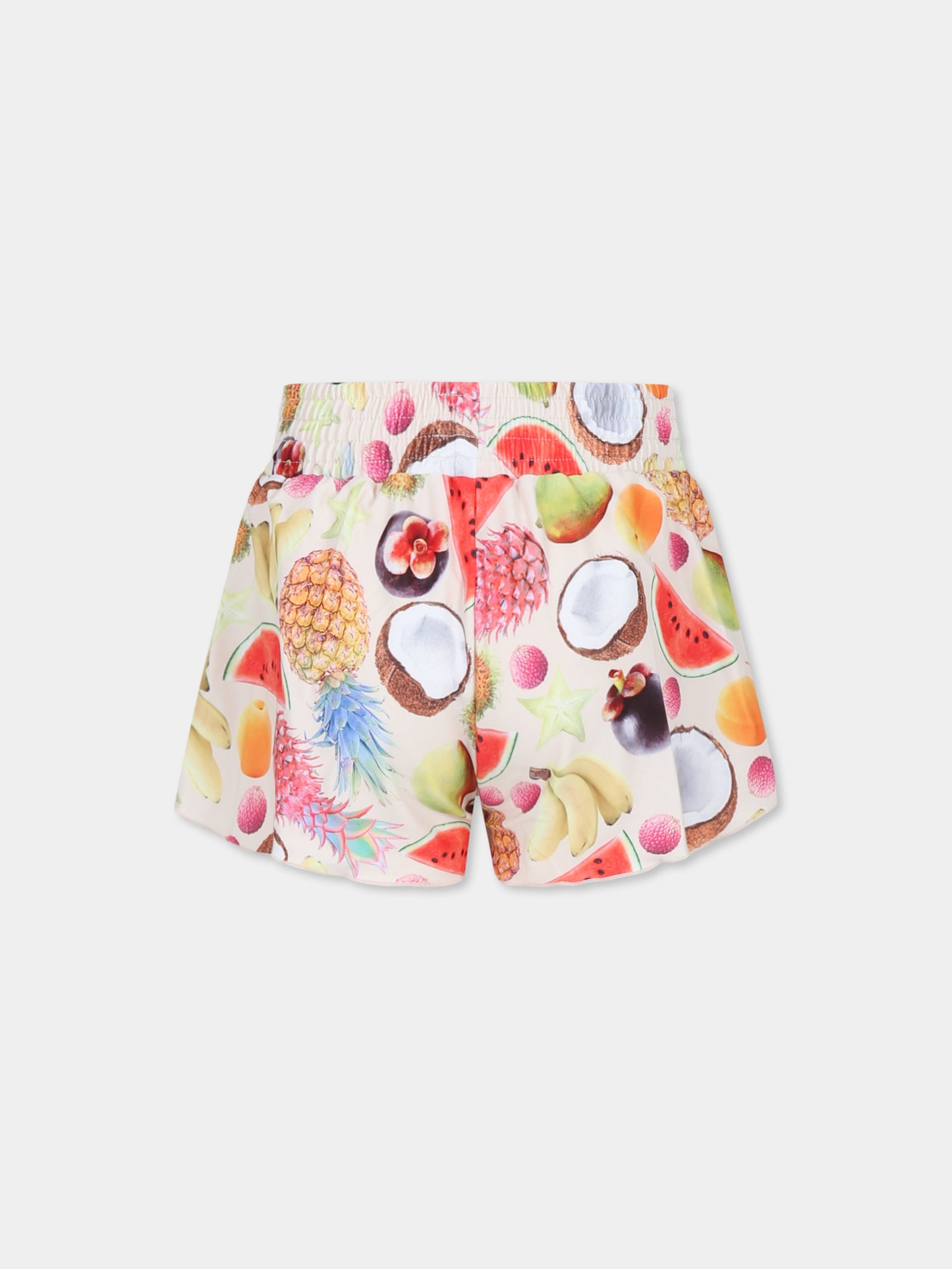 Shorts da mare avorio Nicci per bambina con frutta,Molo,8S25P303 9237