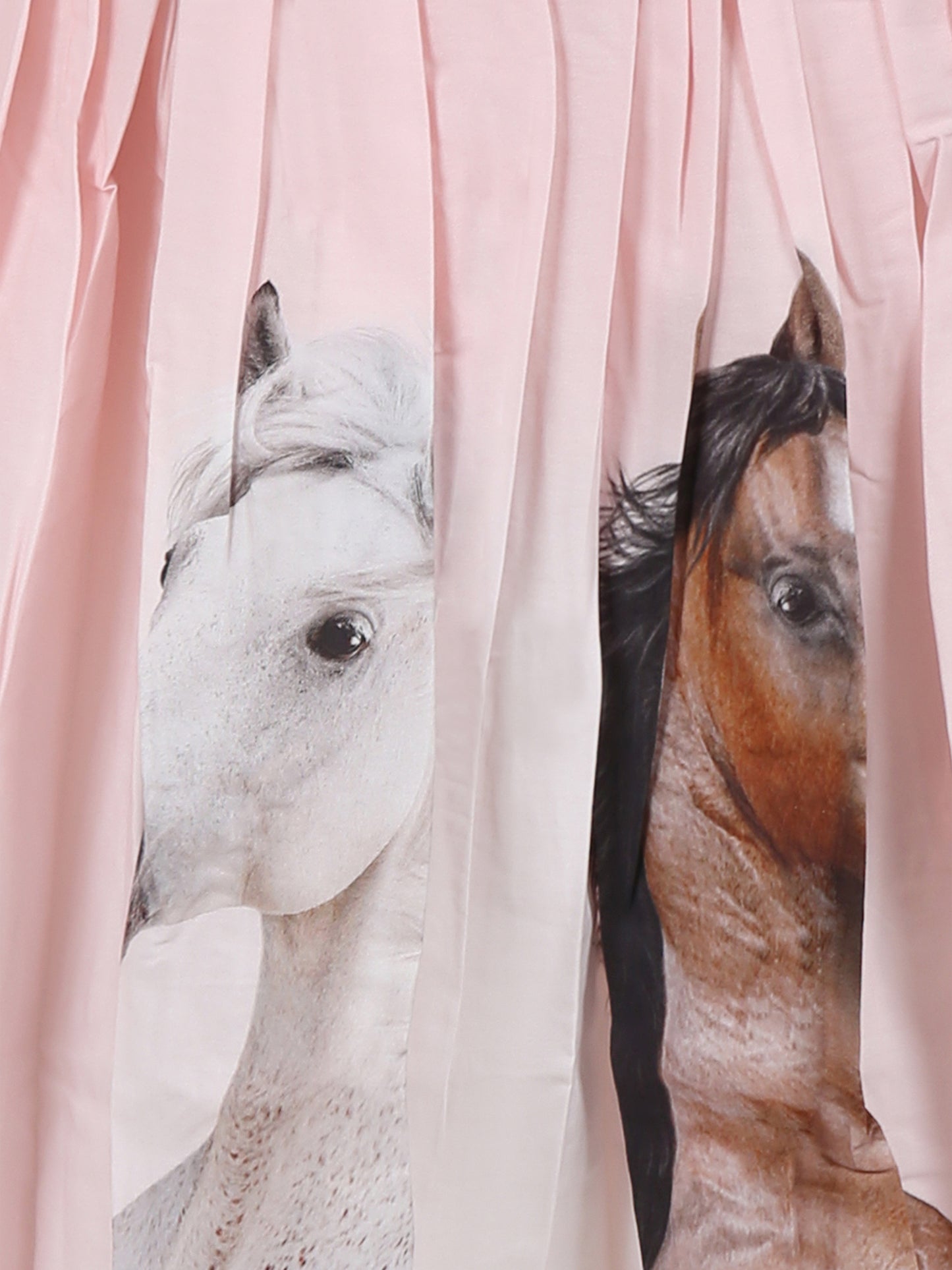 Pink skirt for girl with horses print