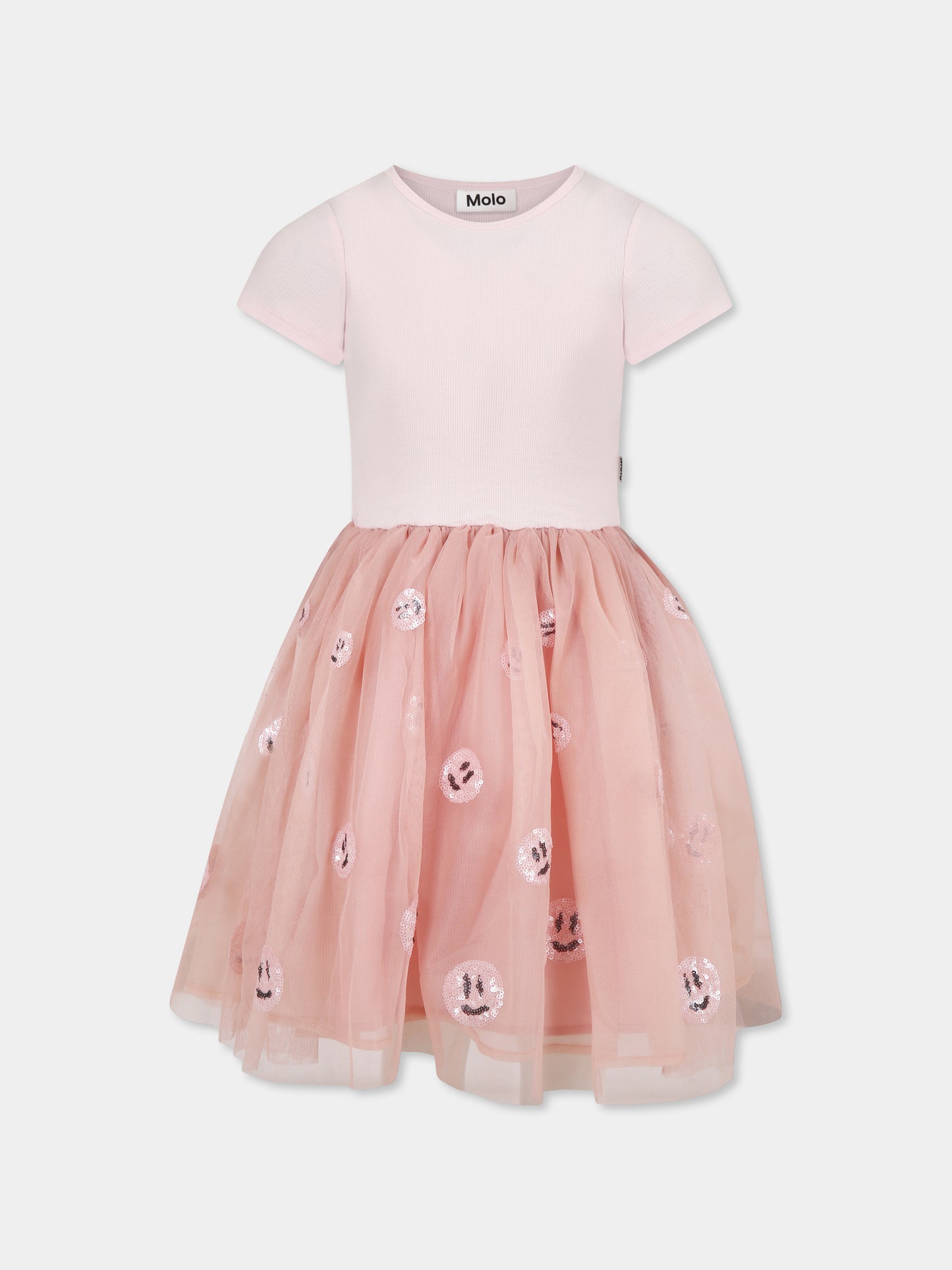 Vestito rosa Cyrusila per bambina con  smile,Molo,2S25E151 5463