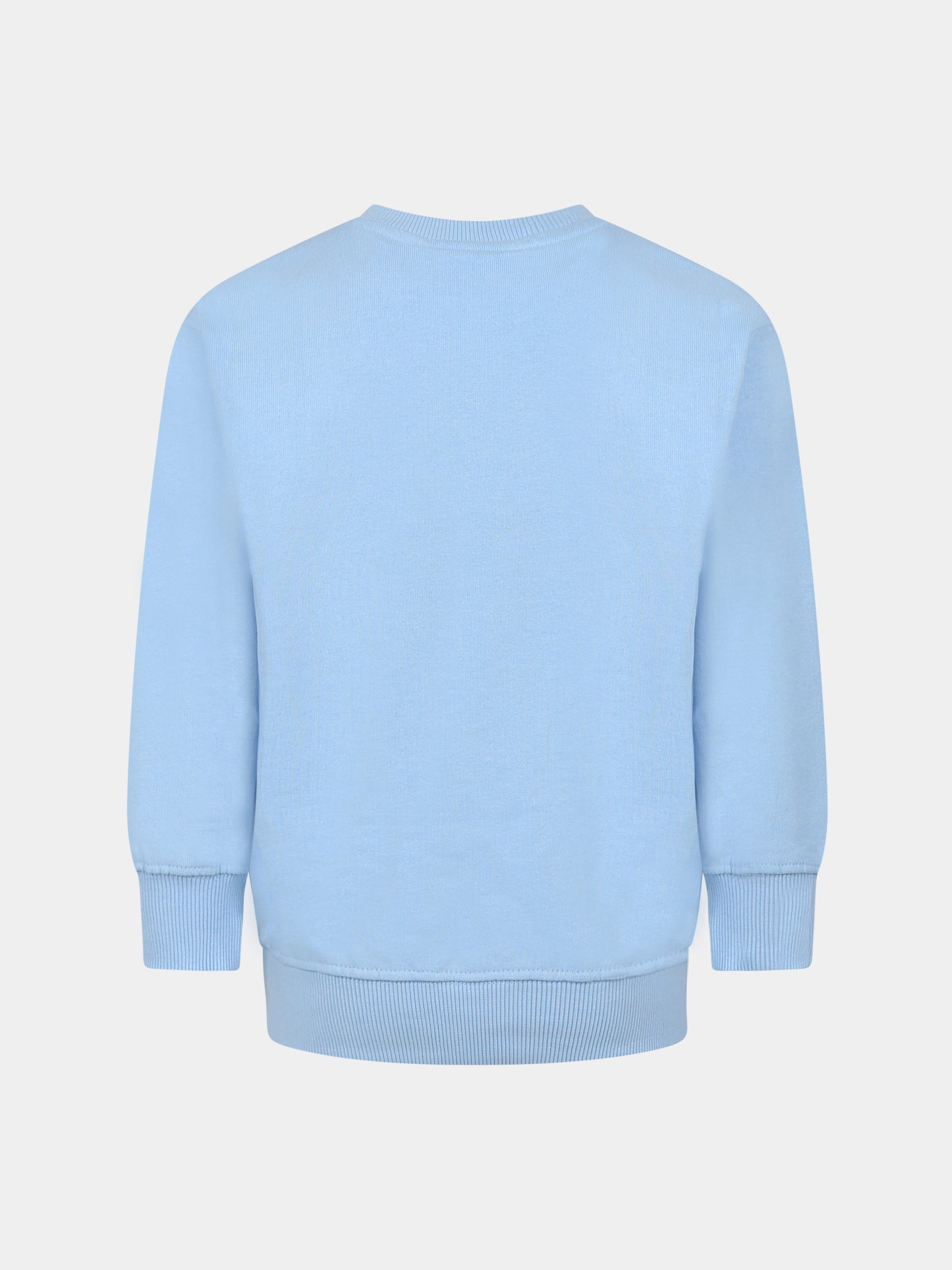 Light blue sweatshirt for girl with horse print