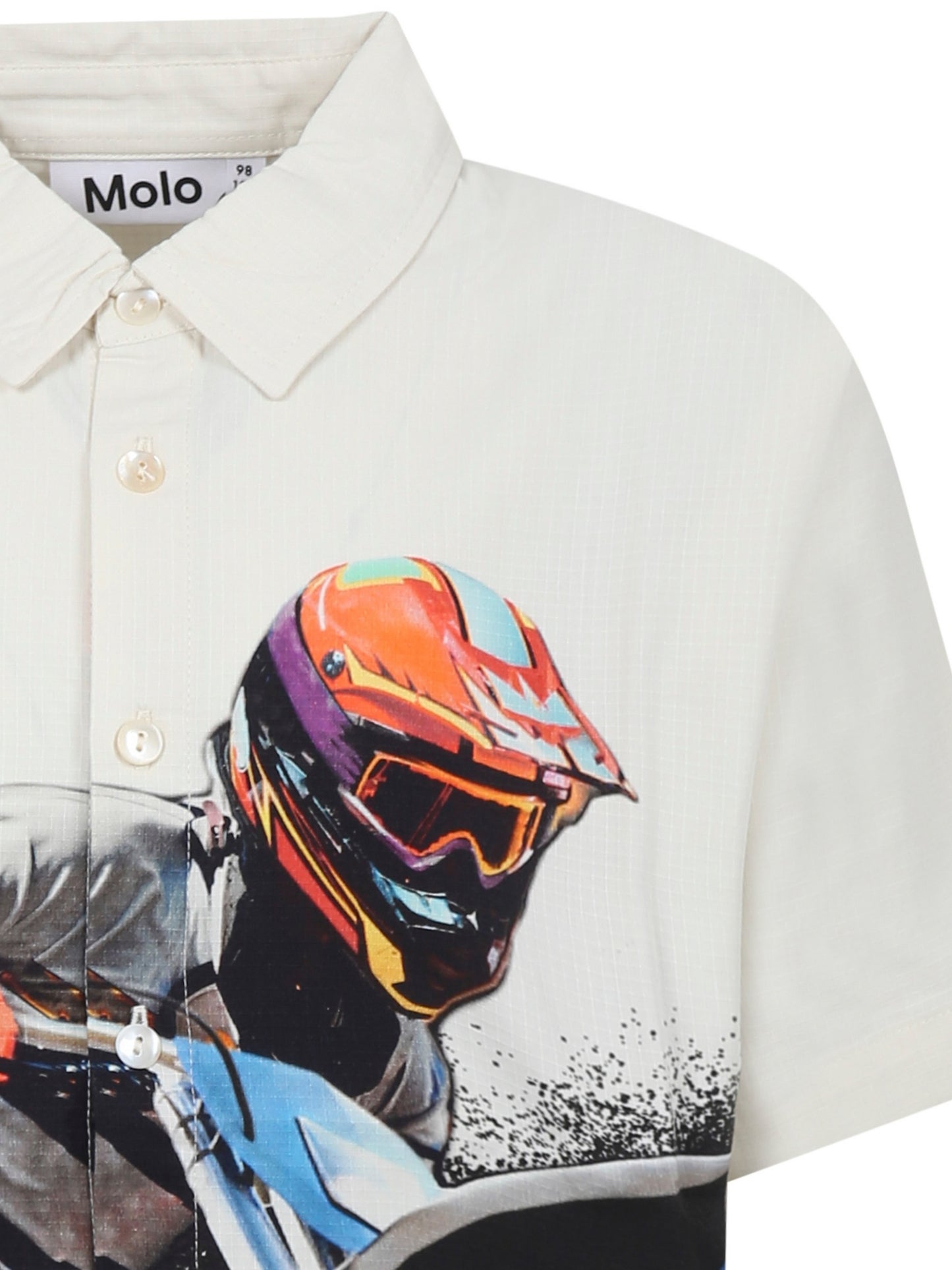 Camicia Richie avorio per bambino con pilota di motocross,Molo,1S25C204 3929