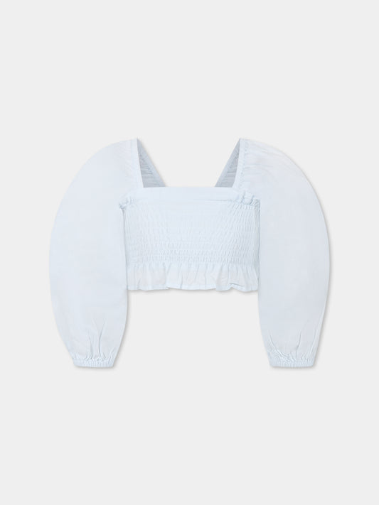 Top crop Rosemary celeste per bambina,Molo,2S25C301 5467