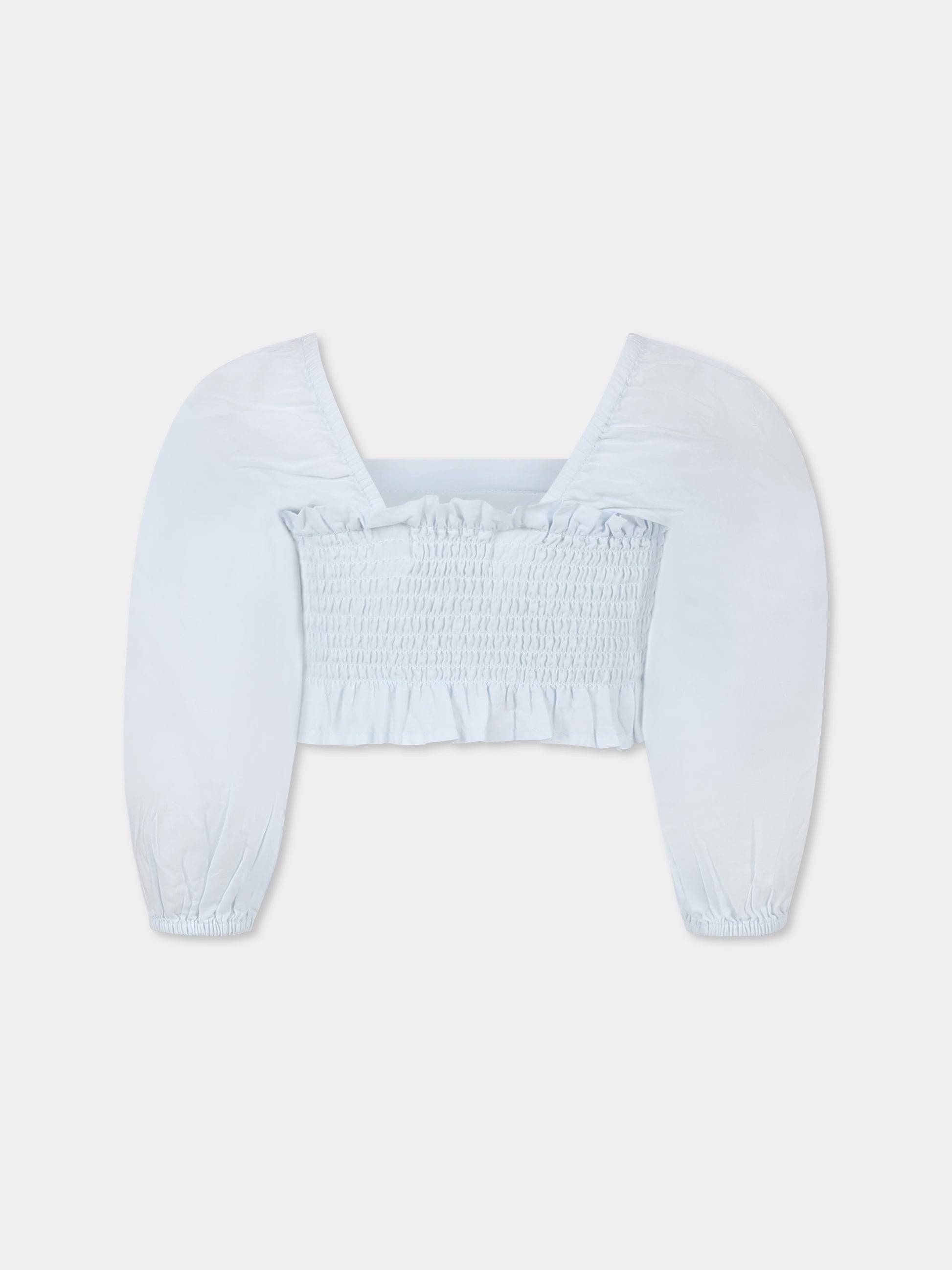 Top crop Rosemary celeste per bambina,Molo,2S25C301 5467