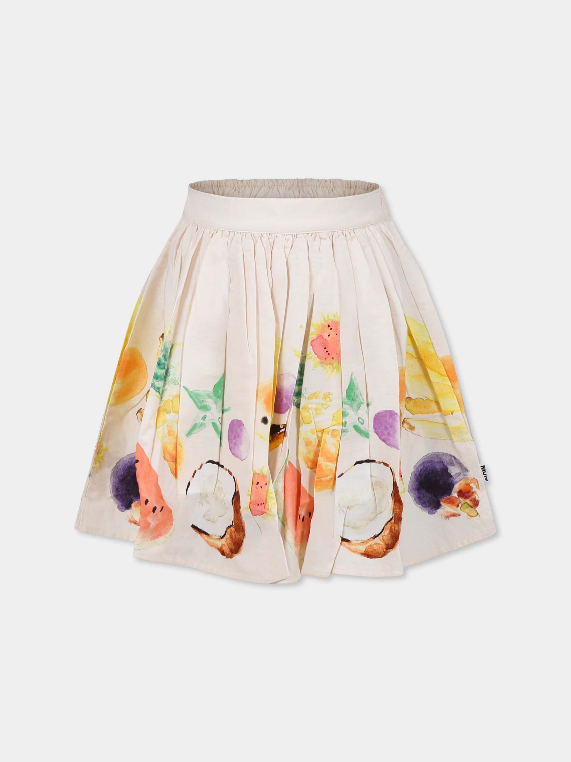 Gonna Bonnie  beige per bambina con frutta,Molo,2S25D120 3911