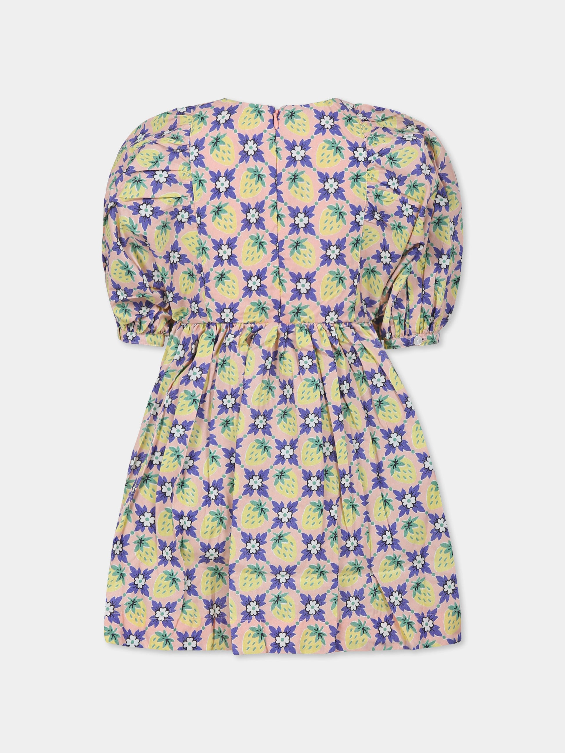 Vestito Caio multicolor per bambina con fragole e fiori,Molo,2S25E115 9267
