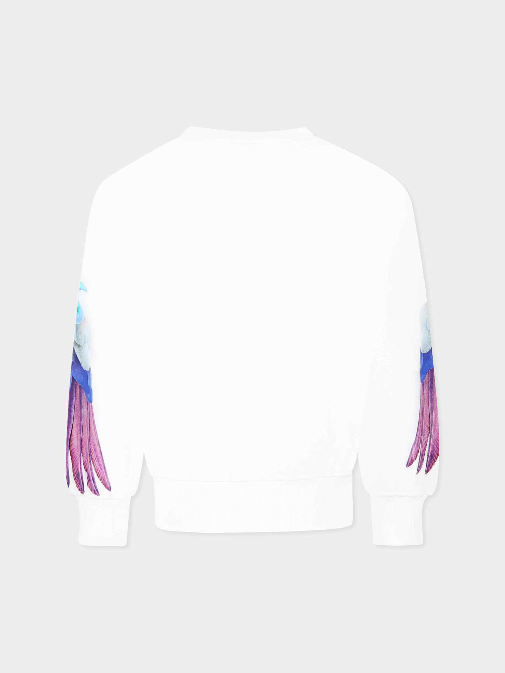 Felpa crop Marge bianca per bambina con pappagalli,Molo,2S25J216 3957