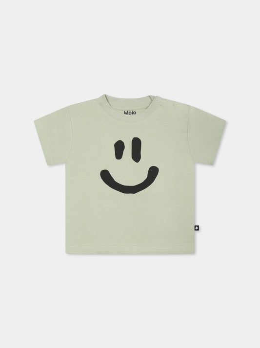 T-shirt Enzo verde per neonati con smile,Molo,6S25A207 5406