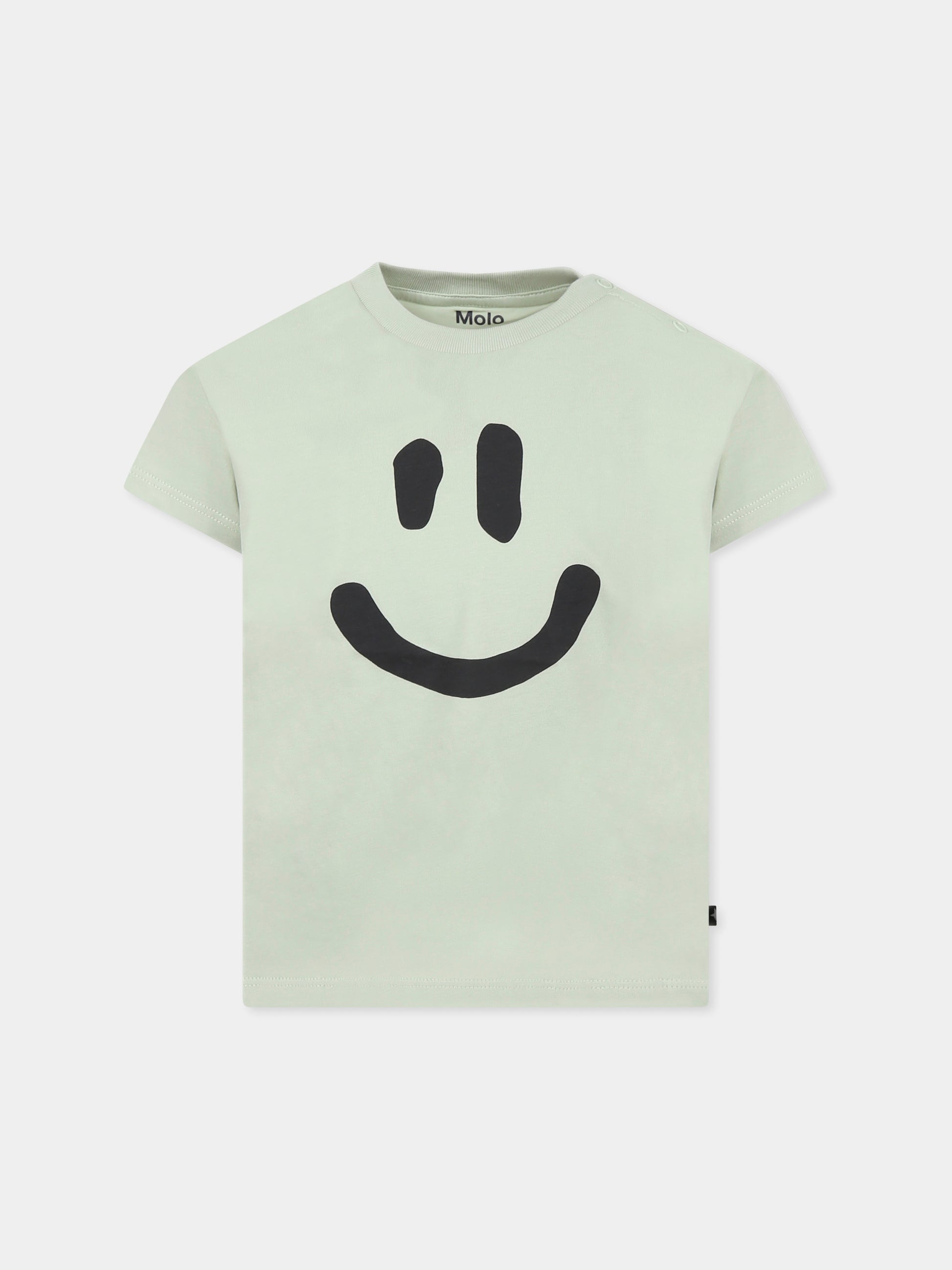 T-shirt Enzo verde per bambini con smile,Molo,6S25A207 5406