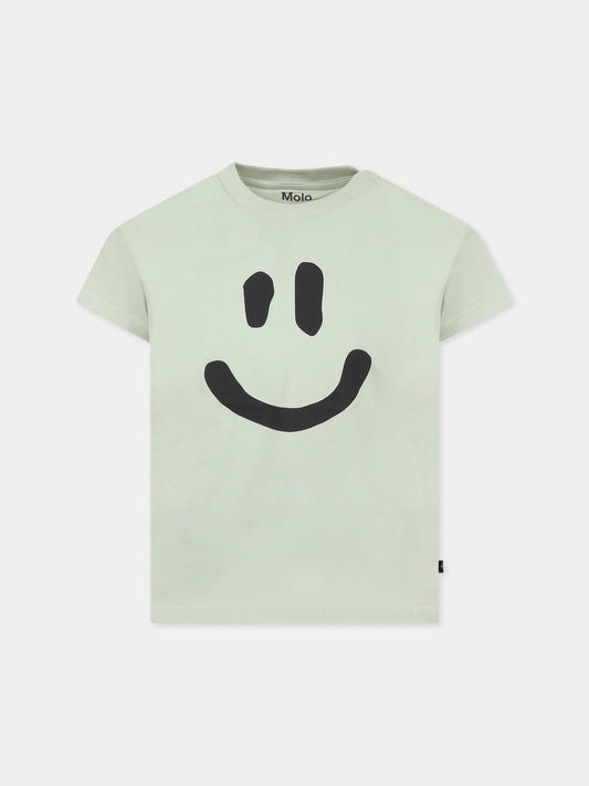 T-shirt Enzo verde per bambini con smile,Molo,6S25A207 5406