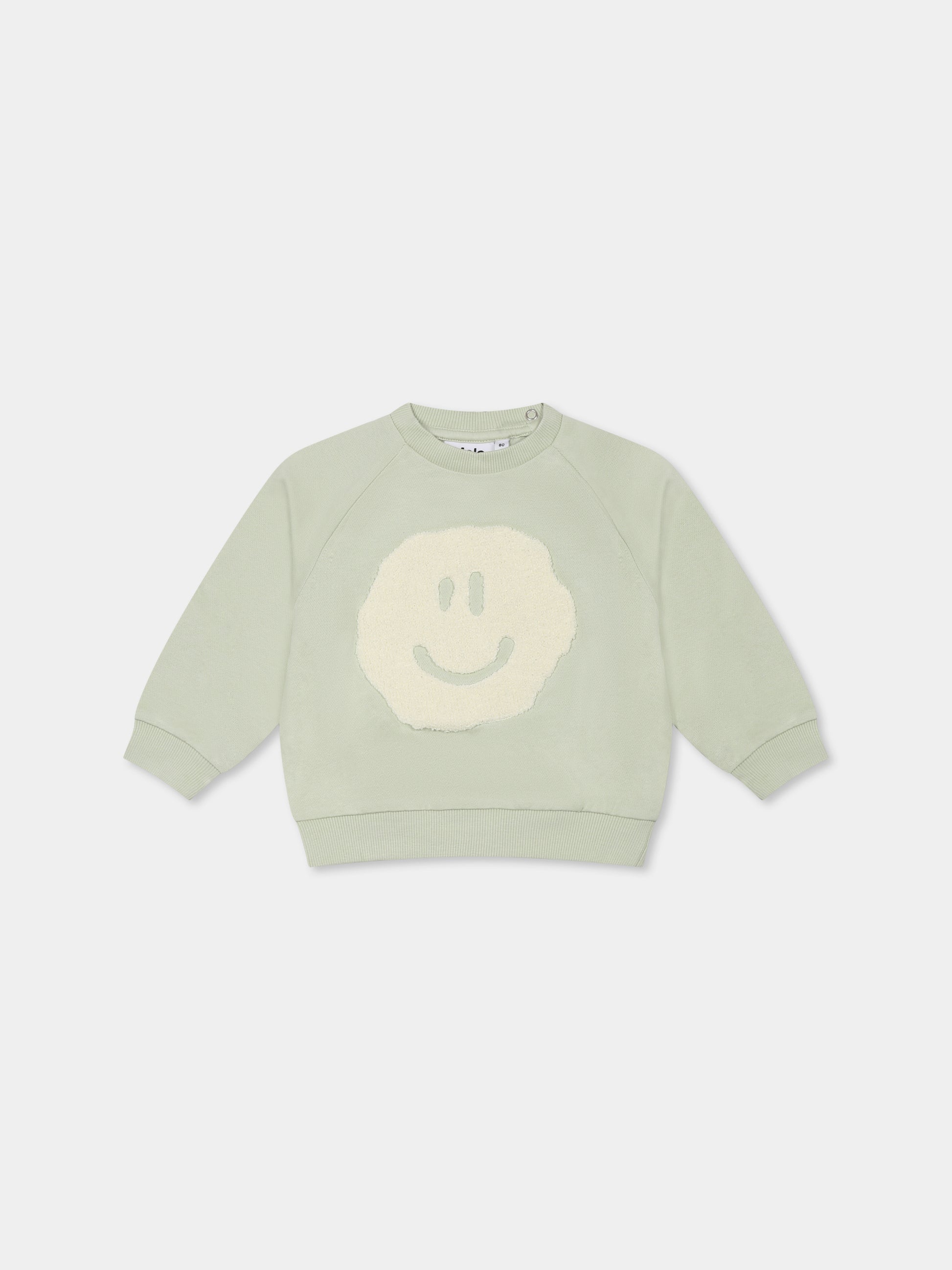 Felpa Disc verde per neonati con smile,Molo,6S25J203 5406