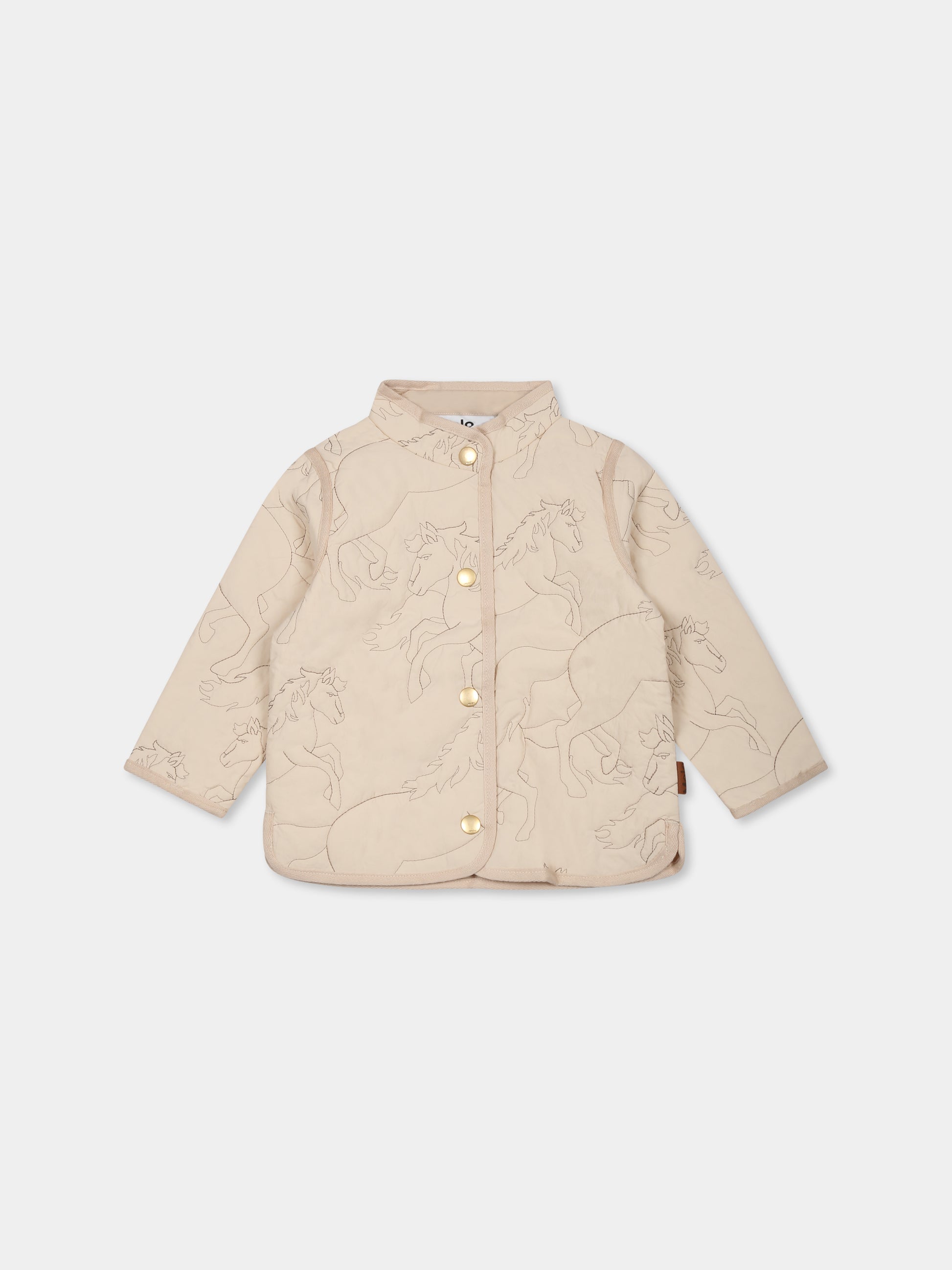 Piumino Harrie avorio per neonata con cavalli,Molo,5S25M307 5410