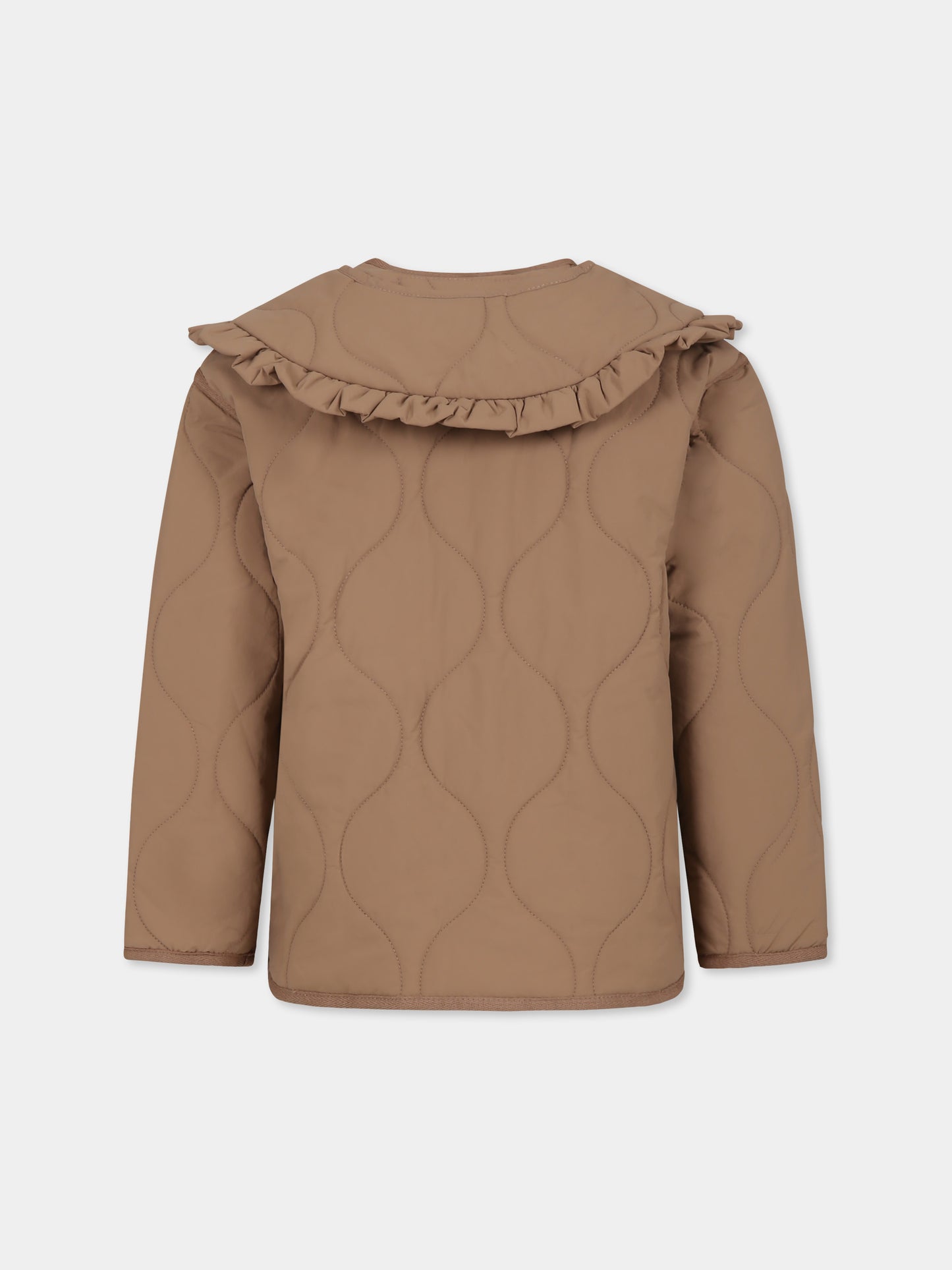 Brown down jacket for girl