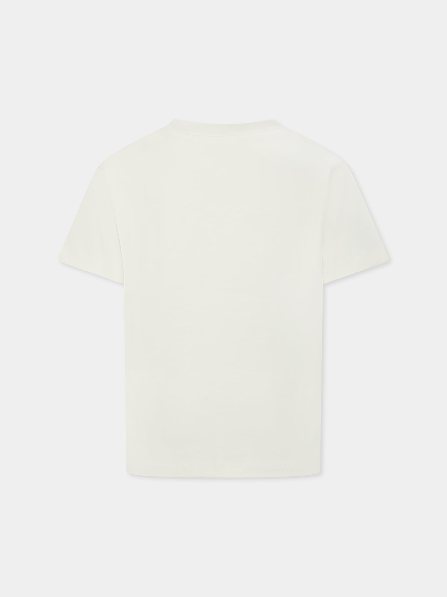 Ivory t-shirt for boy with football print