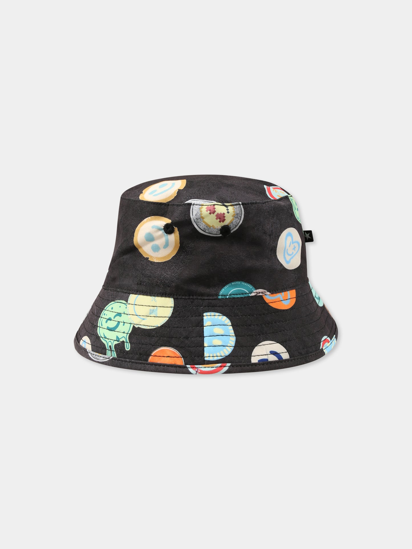 Cloche Niks nera per bambini con smile all over,Molo,7S25Y306 9236