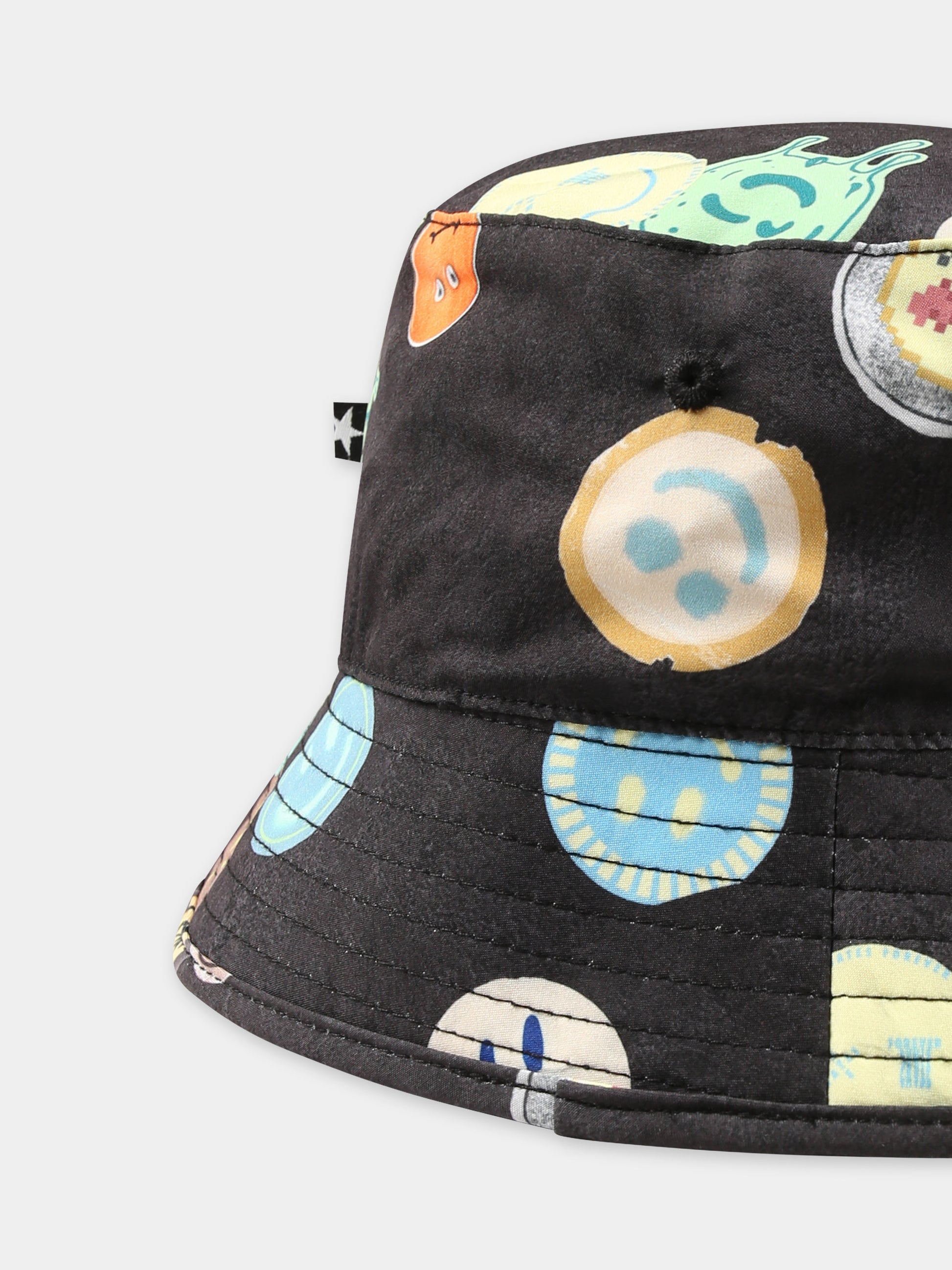 Cloche Niks nera per bambini con smile all over,Molo,7S25Y306 9236