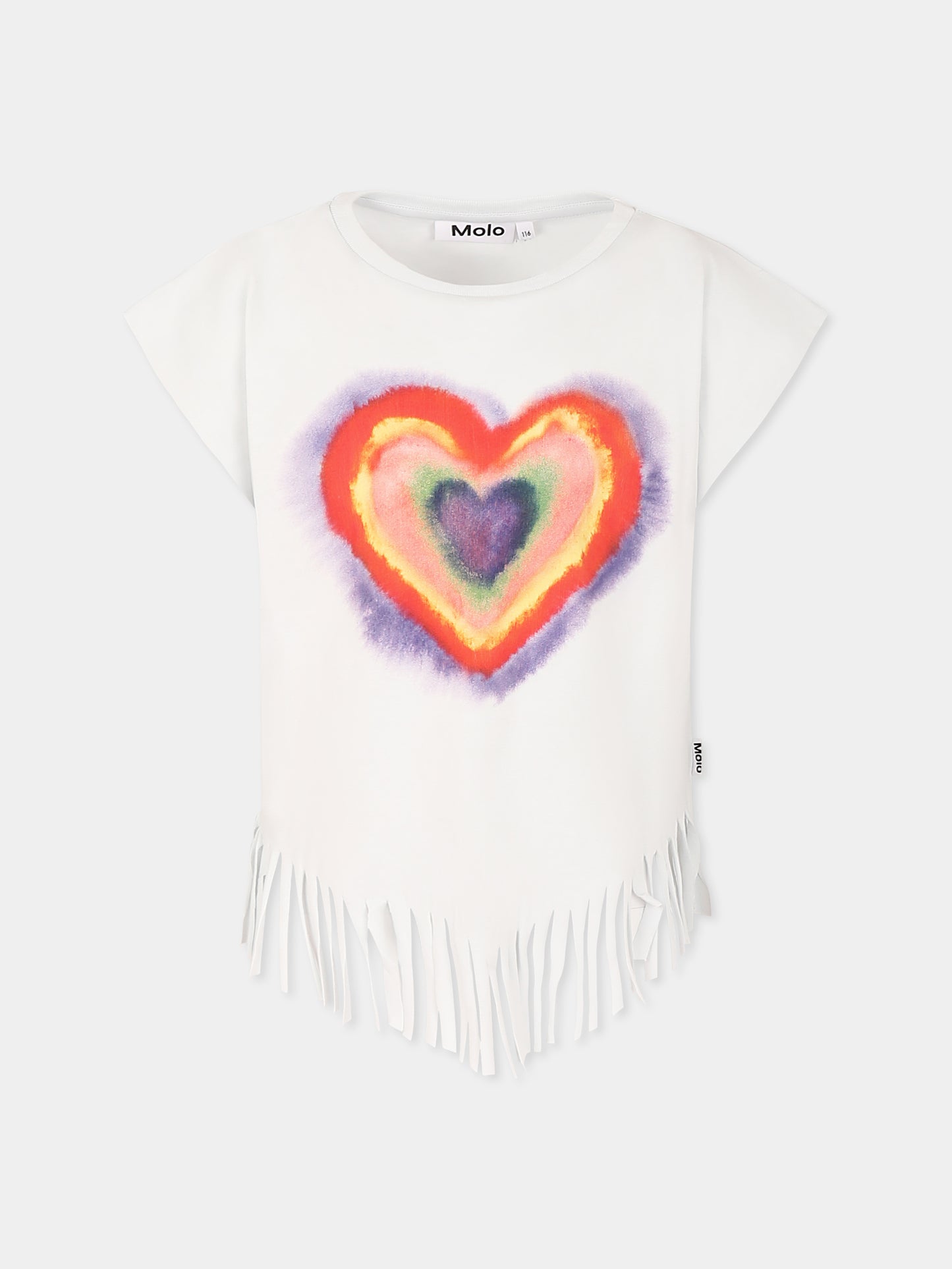 Top Rassita celeste per bambina con cuore,Molo,2S25A101 3789