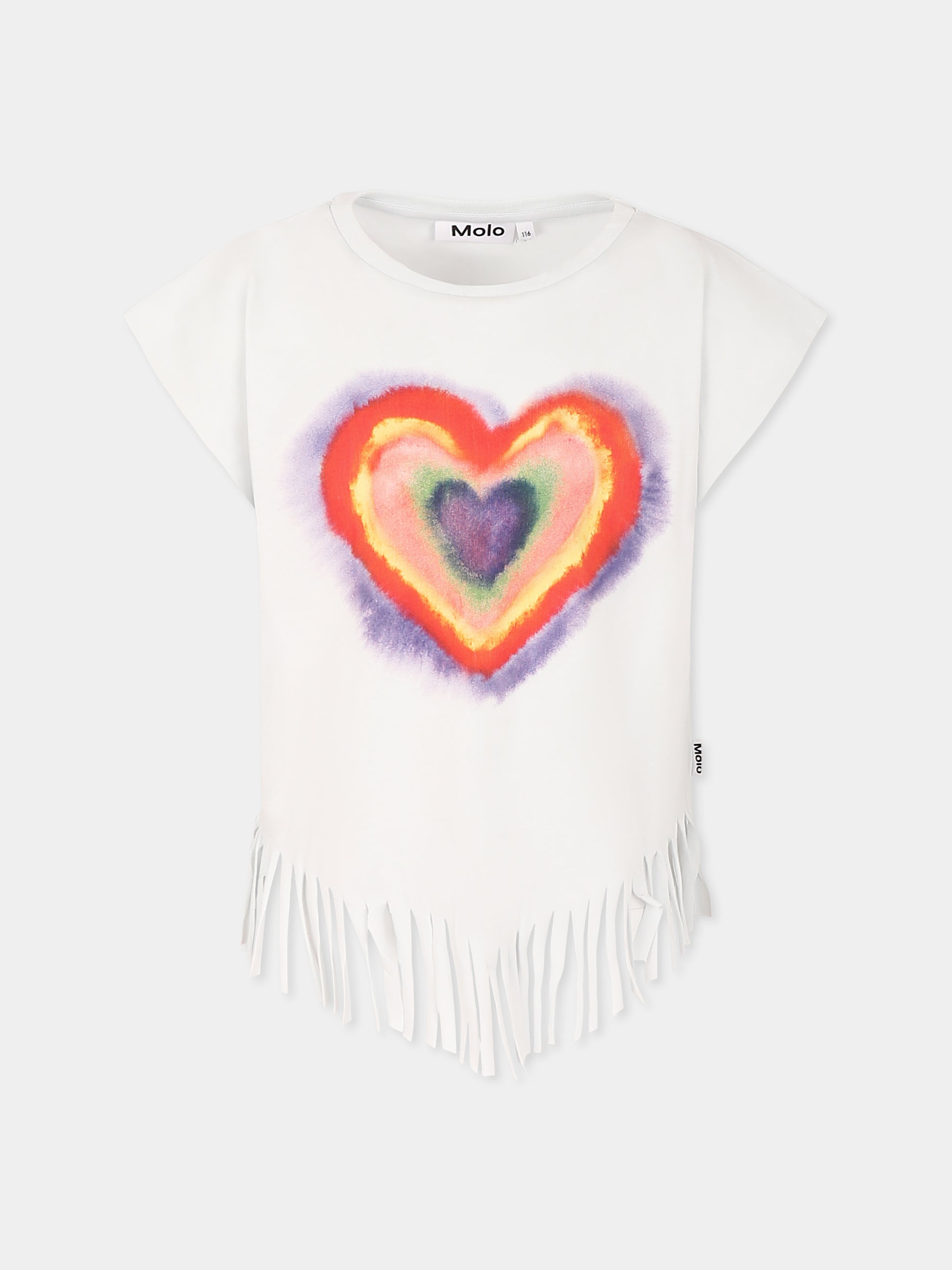 Top Rassita celeste per bambina con cuore,Molo,2S25A101 3789