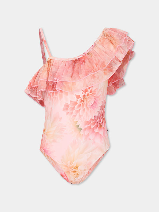 Costume intero Nilla rosa con stampa floreale,Molo,8S25P512 9243