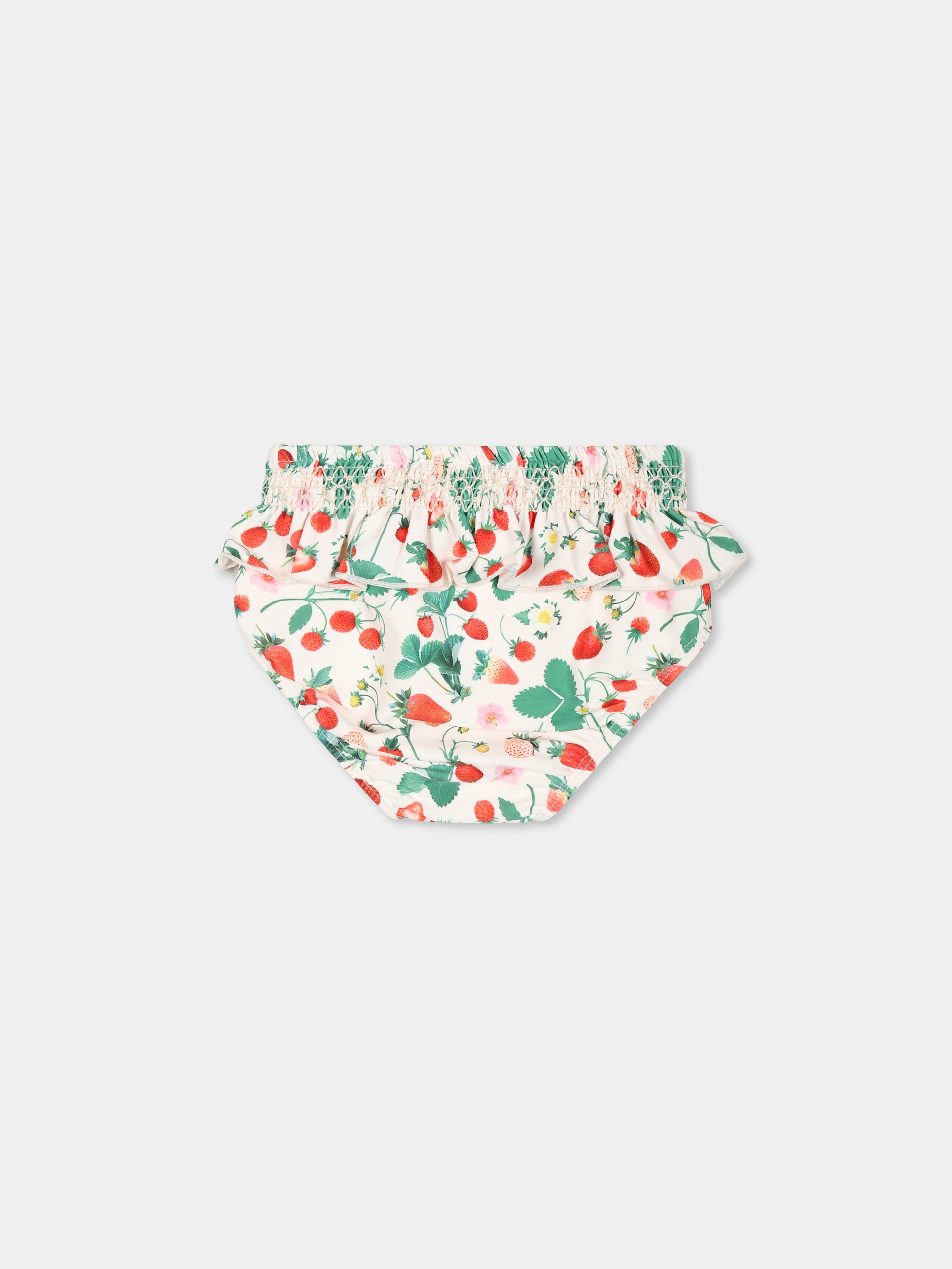 Slip da bagno Neena avorio per neonata con fragole all over,Molo,8S25P601 9247