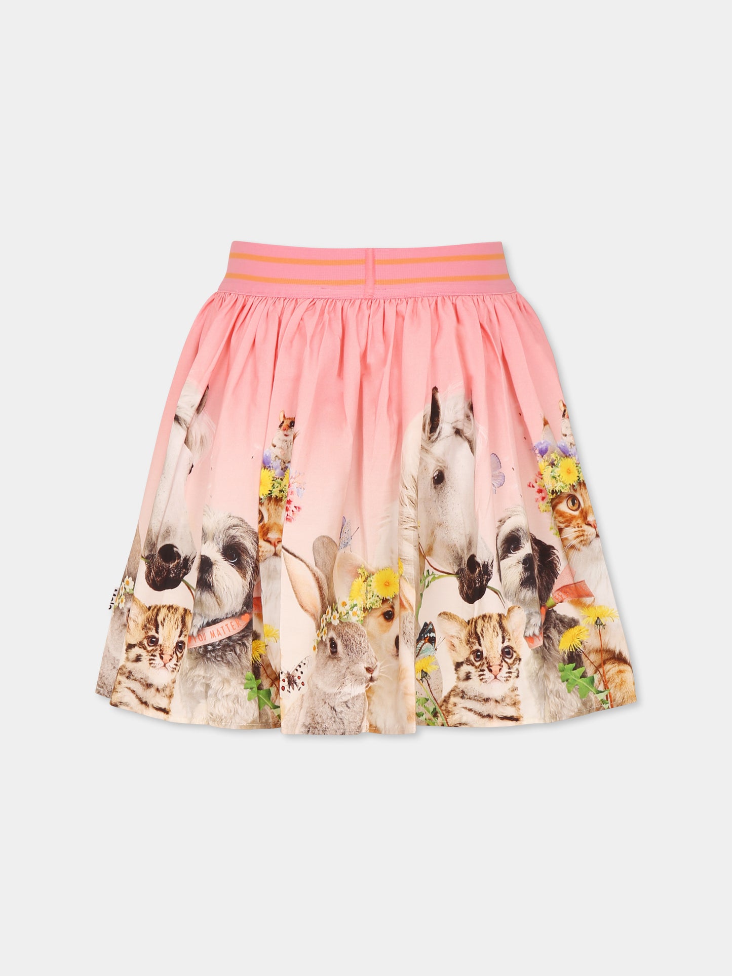 Gonna Brenda rosa per bambina con animali,Molo,2S25D103 3983