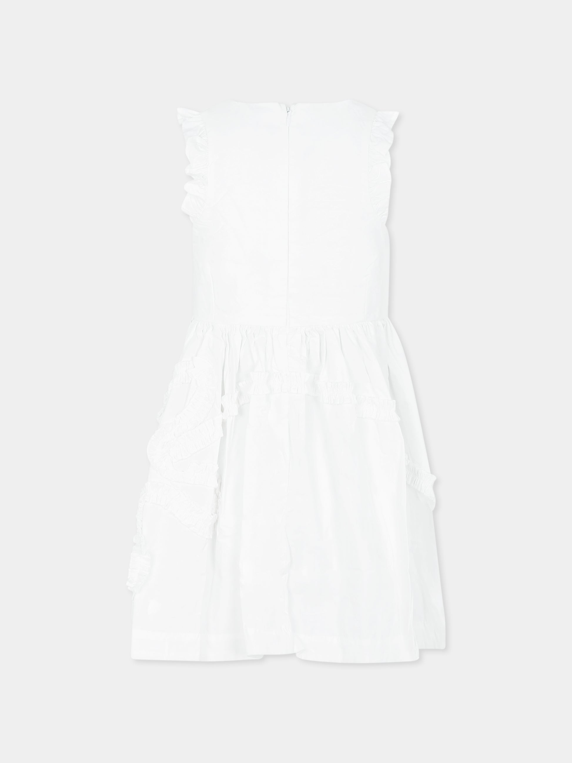 Vestito Cortney bianco per bambina con fiore,Molo,2S25E126 5474